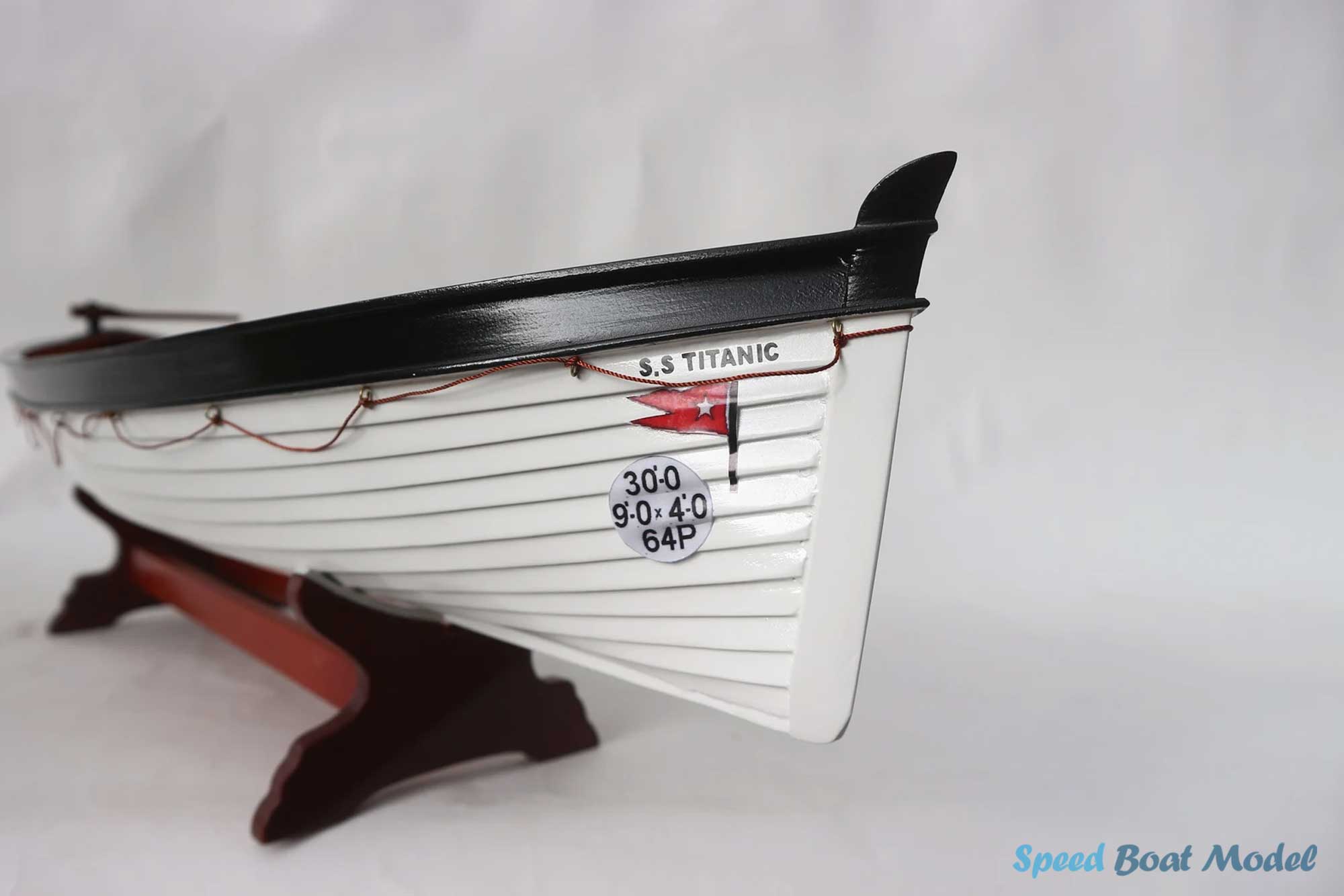 Titanic Lifeboat Clinker Hull Fishing Boat Model