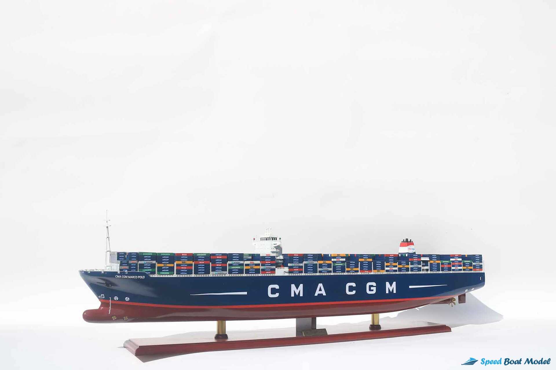 CMA CGM Marco Polo Commercial Ship Model 27.6" 15 Cma Cgm Marco Polo Commercial Ship Model (13) Speed Boad Model