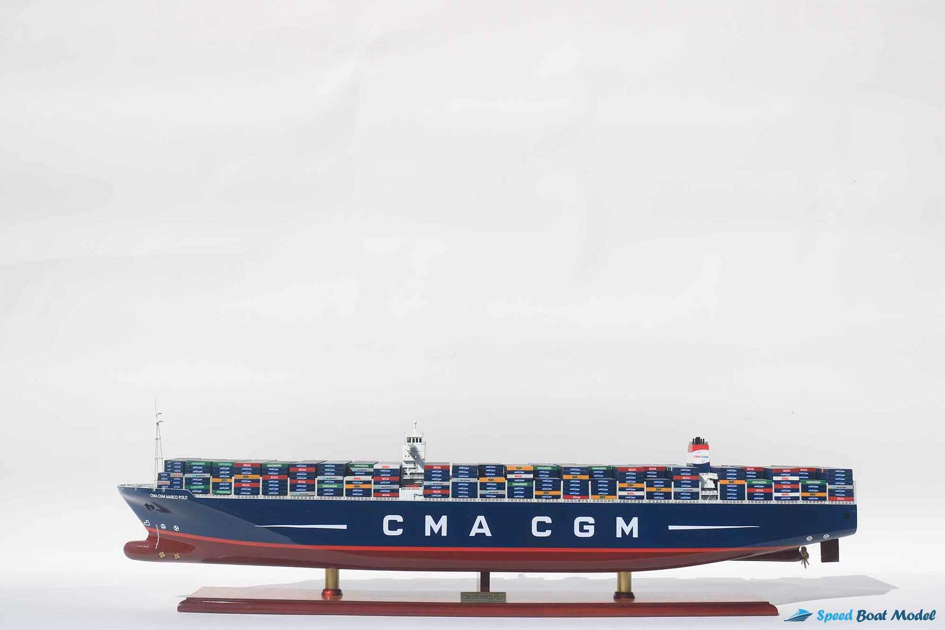 CMA CGM Marco Polo Commercial Ship Model 27.6" 14 Cma Cgm Marco Polo Commercial Ship Model (14) Speed Boad Model