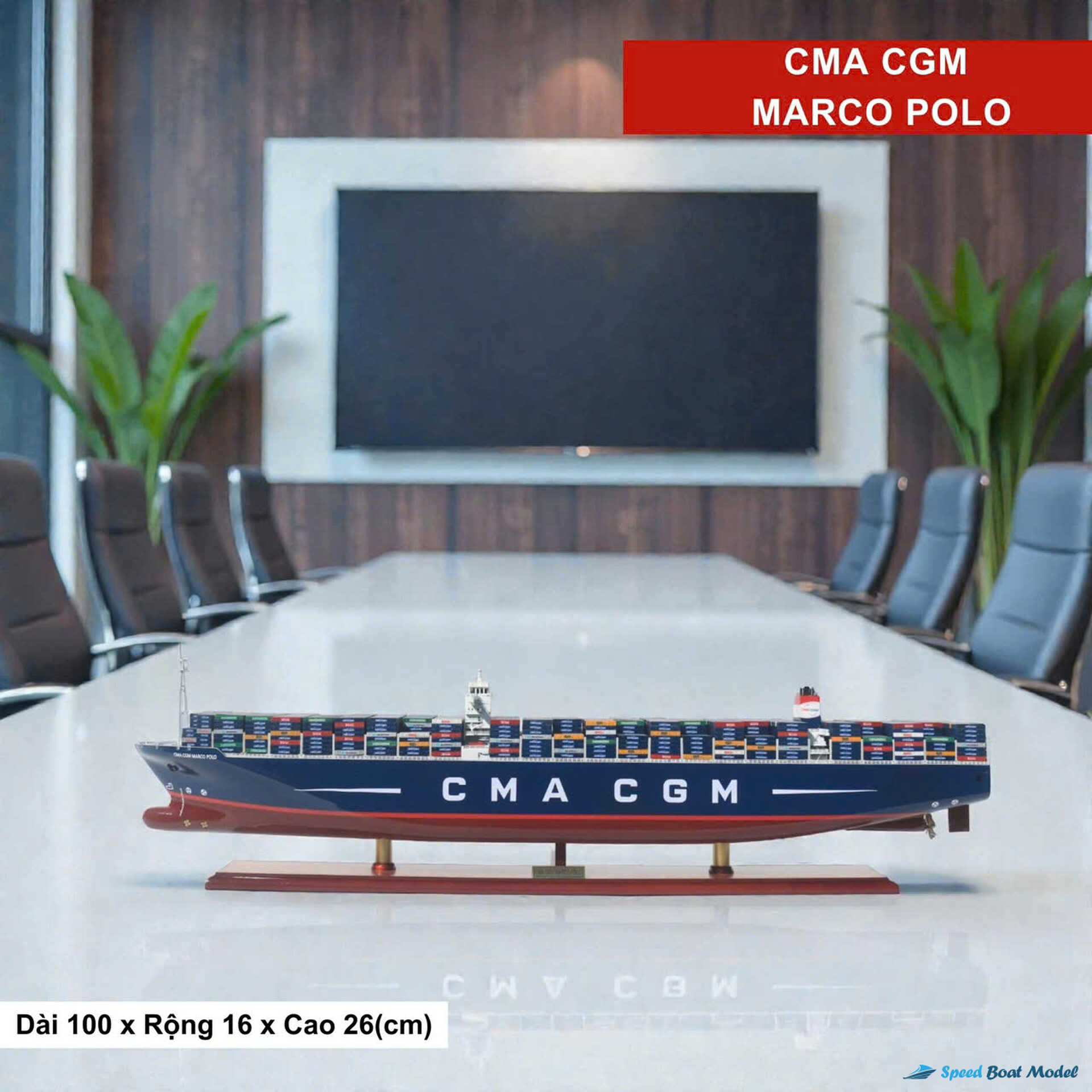 Cma Cgm Marco Polo Commercial Ship Model 27.6″ Speed Boad Model