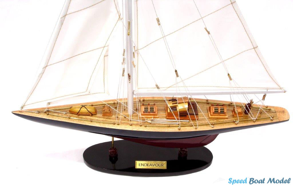 Endeavour Painted Sailing Boat Model
