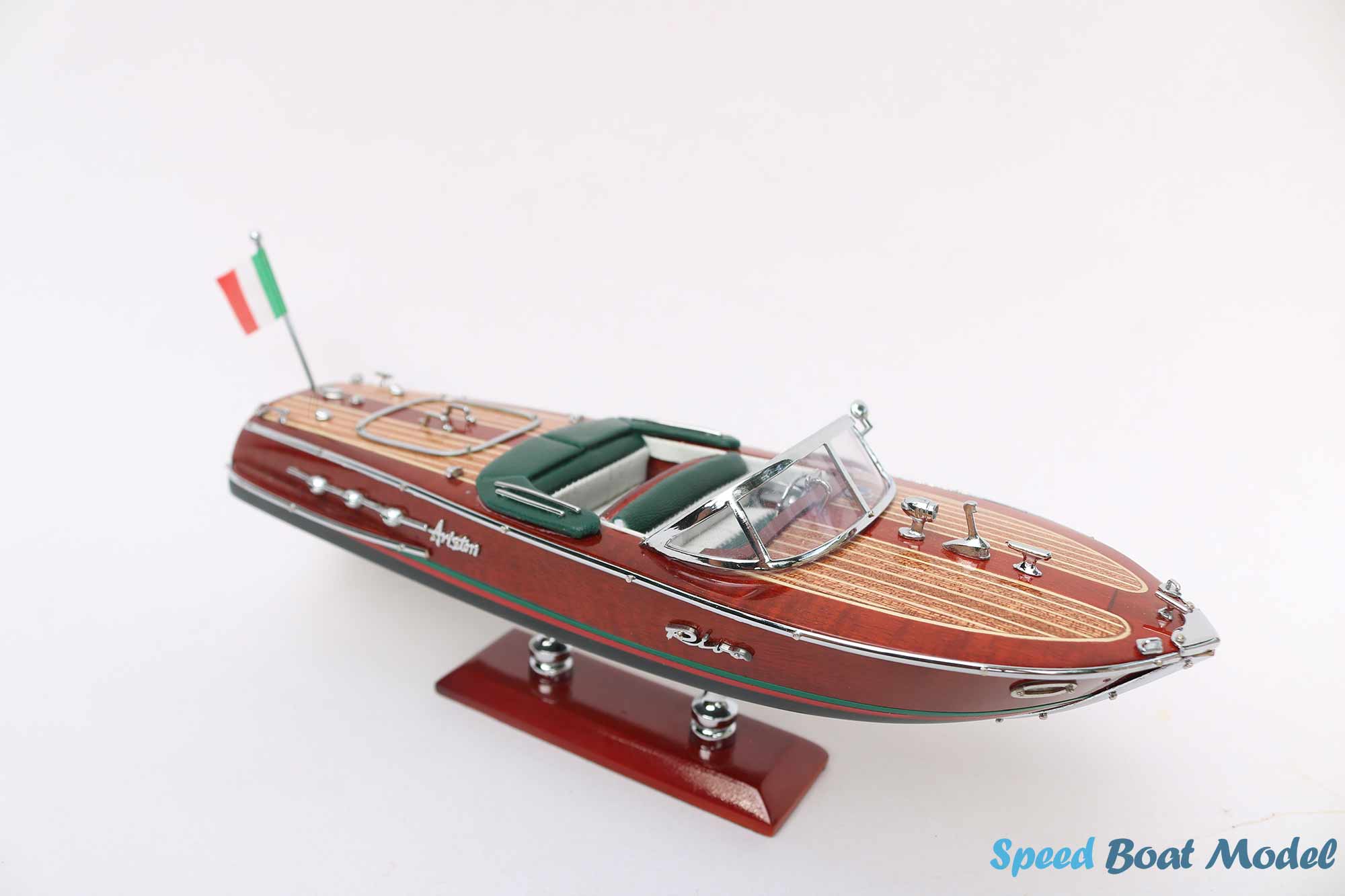 Italian Riva Ariston (dark blue hull painted) Speed Boat Model 10"