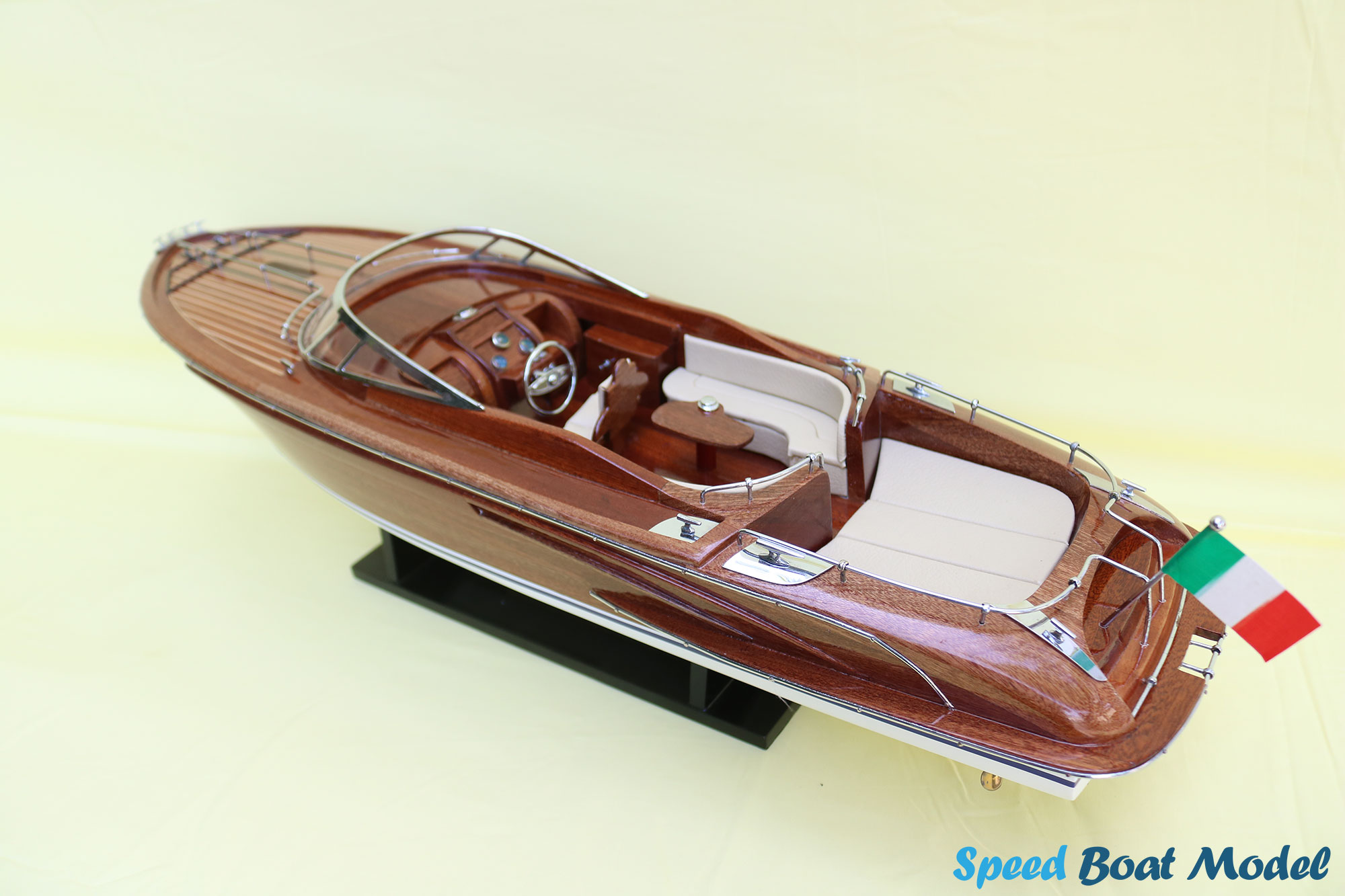 Riva Rivarama Natural Wood Finished Speed Boat Model - Riva Rama 44