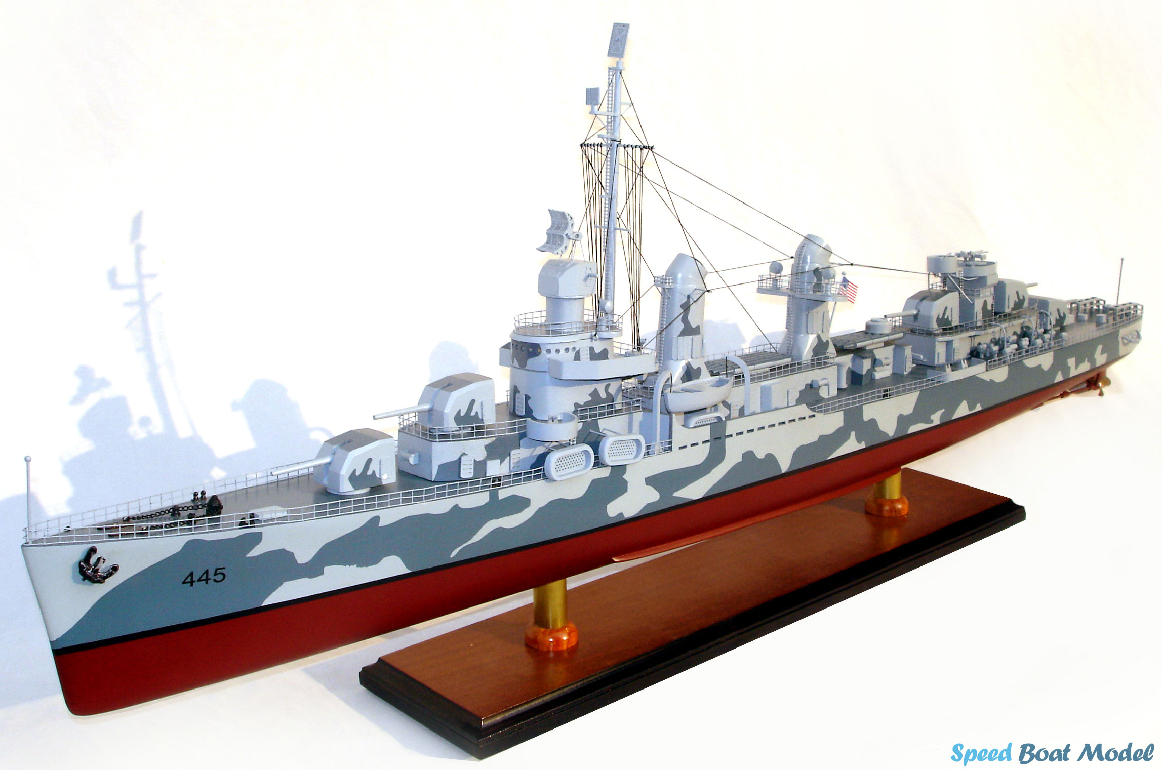 Uss Fletcher Camouflage Warship Model 39.3