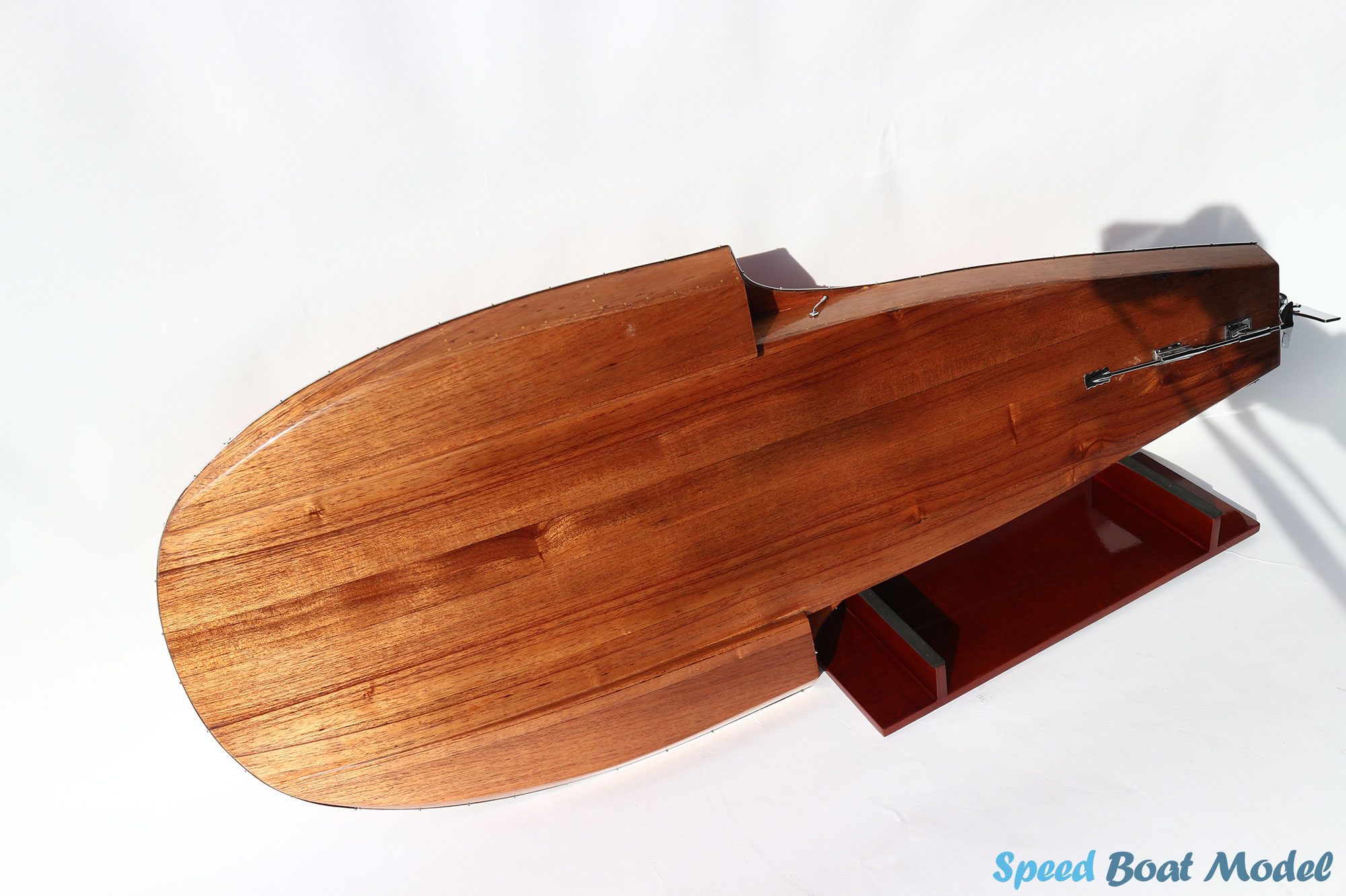 Ferrari Hydroplane Natural Wood Finish Speed Boat Model 35.4" 26 Ferrari Hydroplane Natural Wood Finish Model 35.4