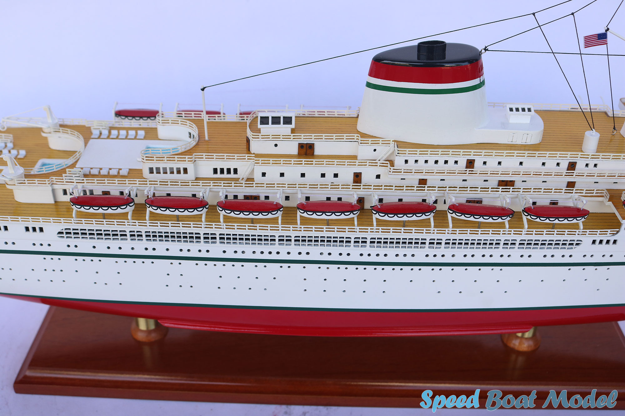 Red & Black Ss Cristorofo Colombo Cruise Ship Model 33.4