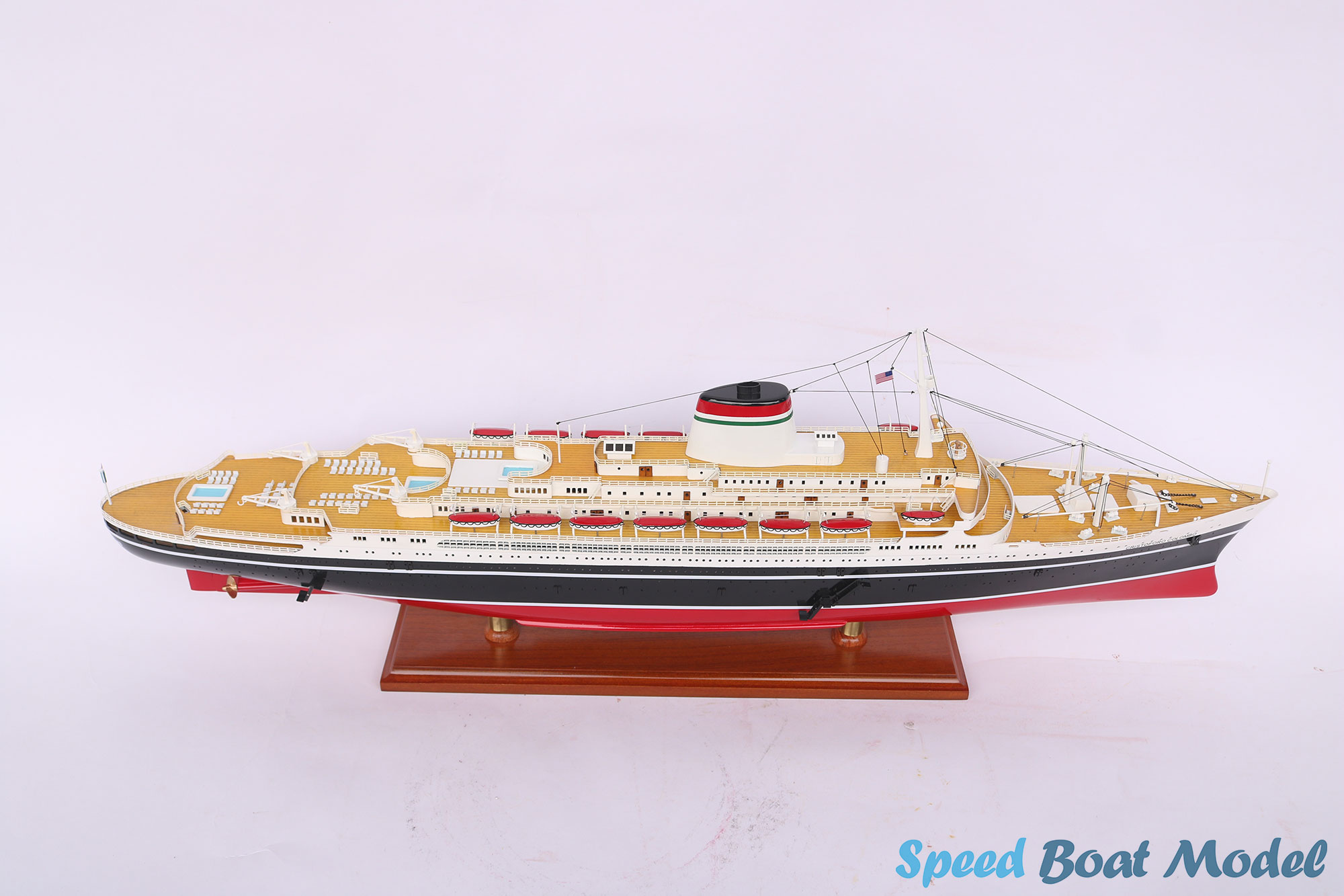Red & Black Ss Cristorofo Colombo Cruise Ship Model 33.4