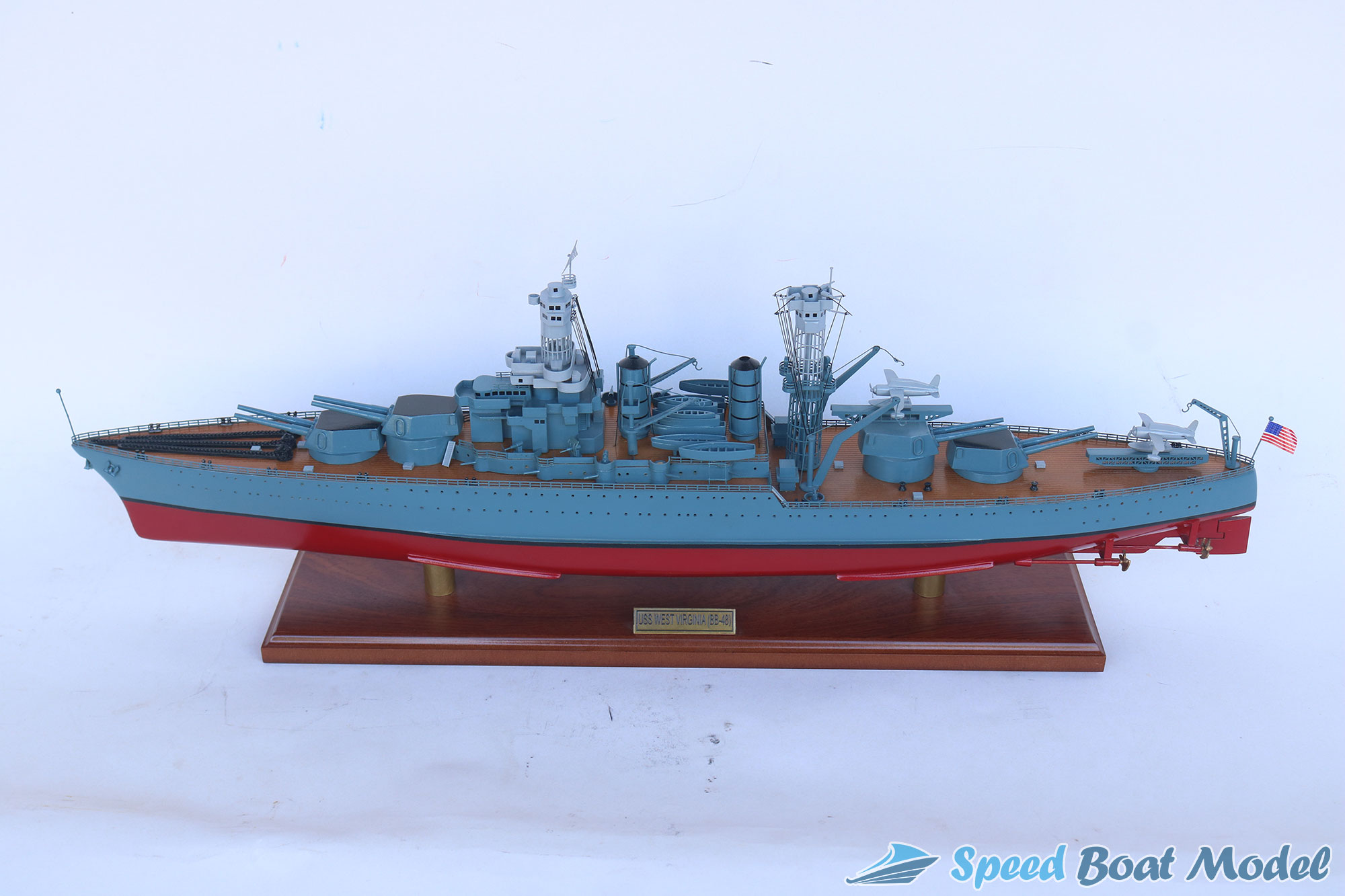 USS West Virginia (BB-48) WarShip Model 28"