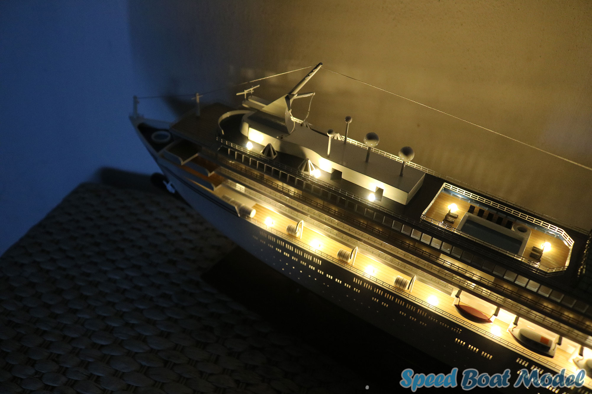 Asuka II Boat Model With Light 31.4"