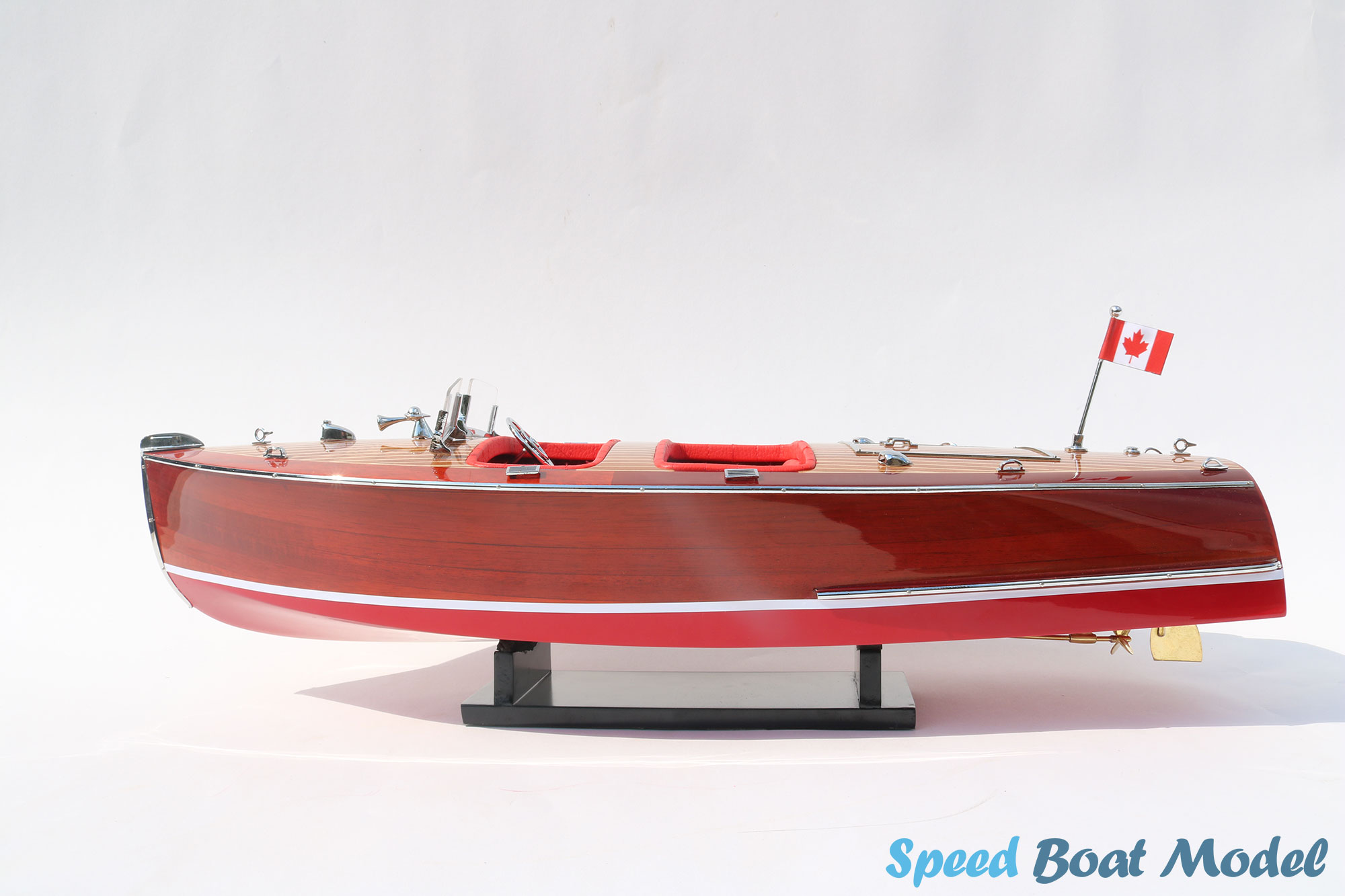 Red Chris Craft Barrel Back 1940 Speed Boat Model 33.6