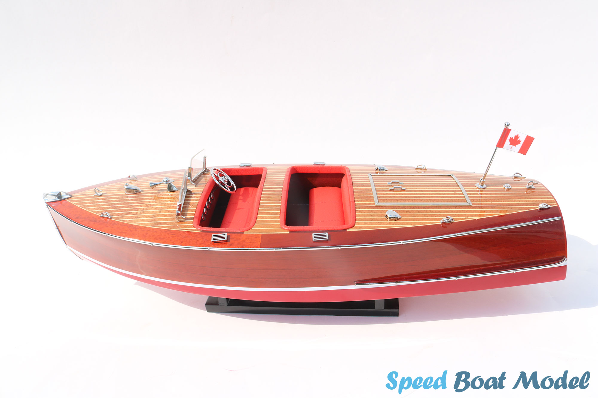 Red Chris Craft Barrel Back 1940 Speed Boat Model 33.6"