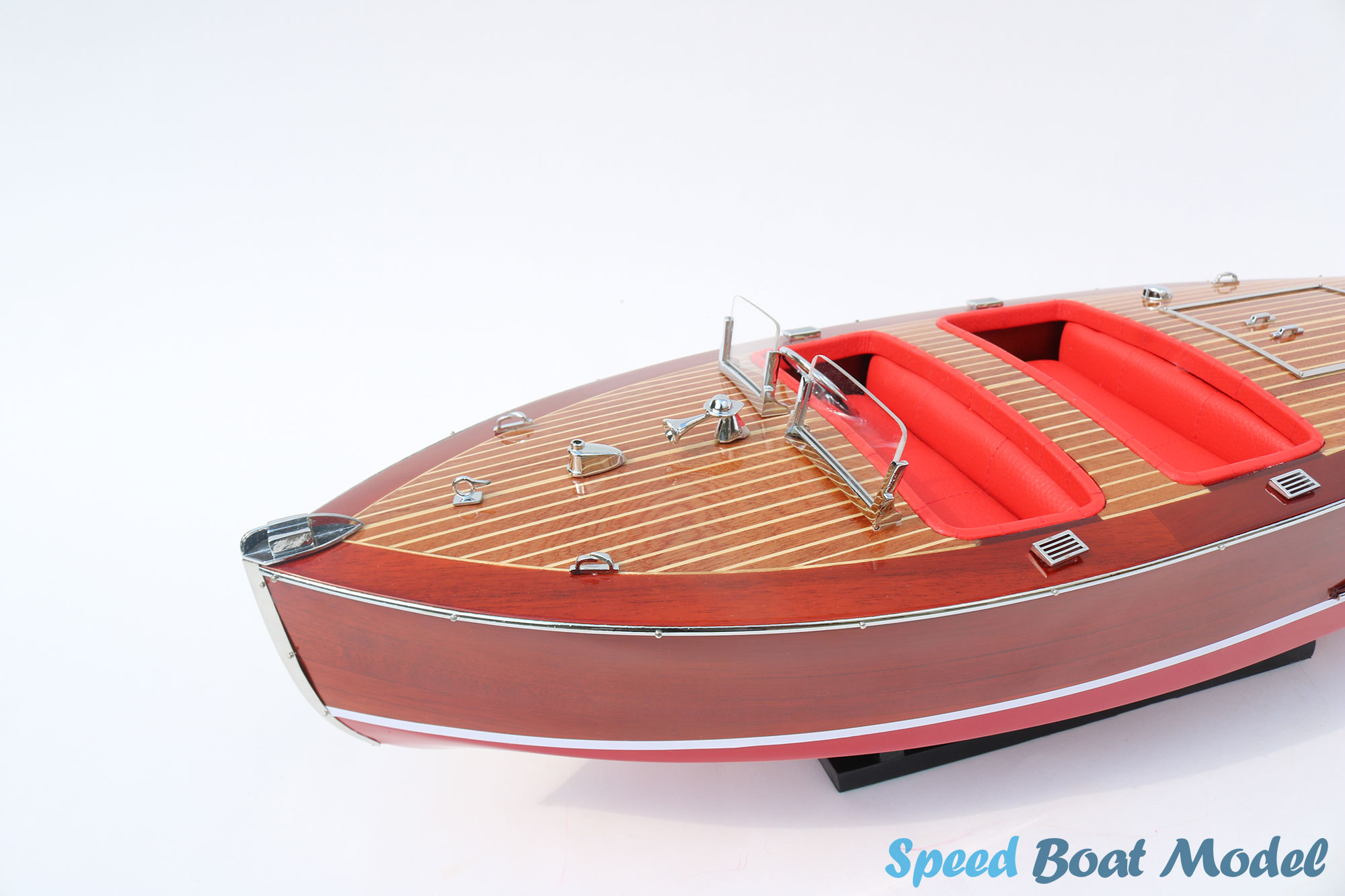 Red Chris Craft Barrel Back 1940 Speed Boat Model 33.6