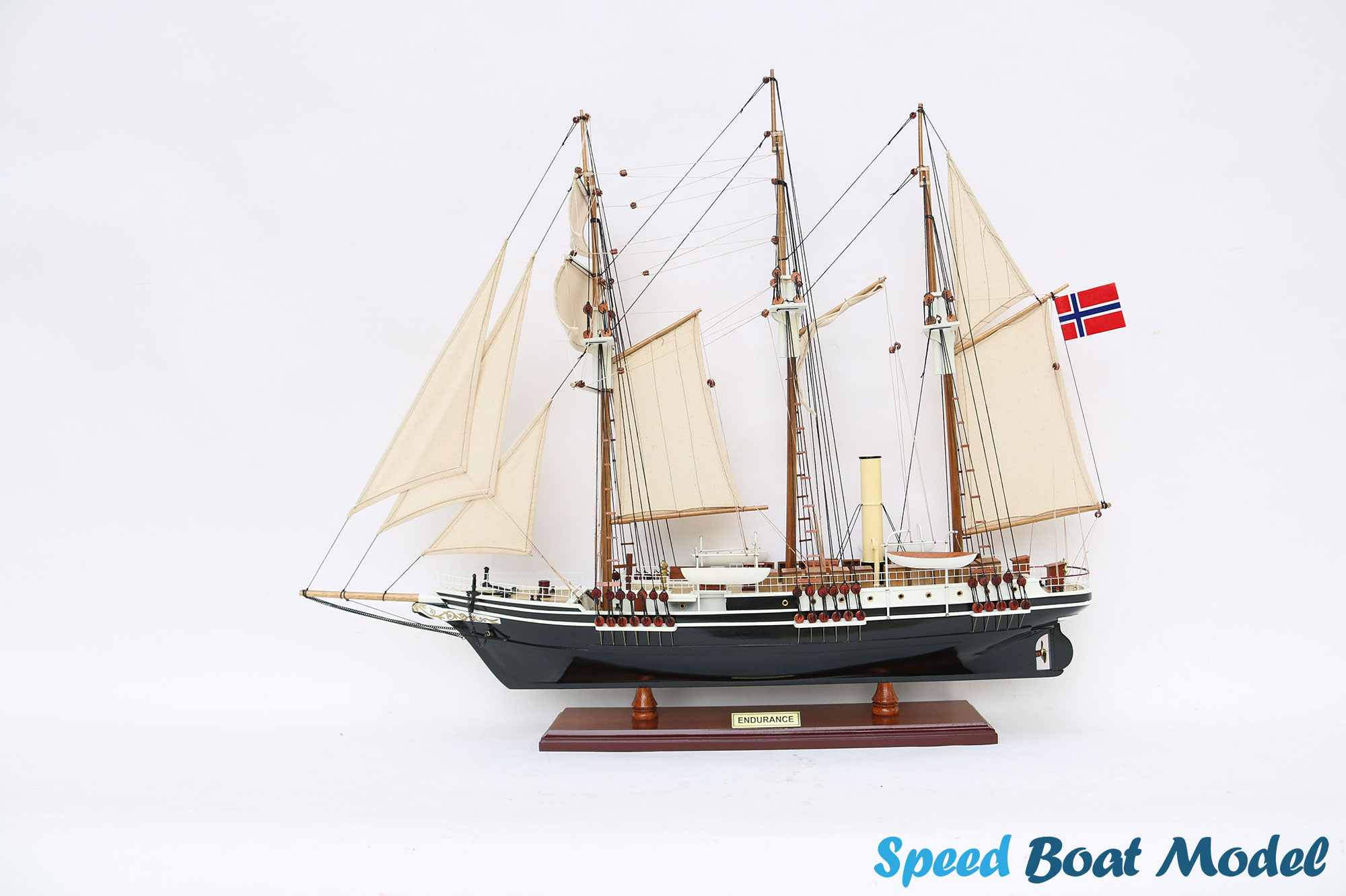 Dark Blue Endurance Tall Ship Model 25.5"