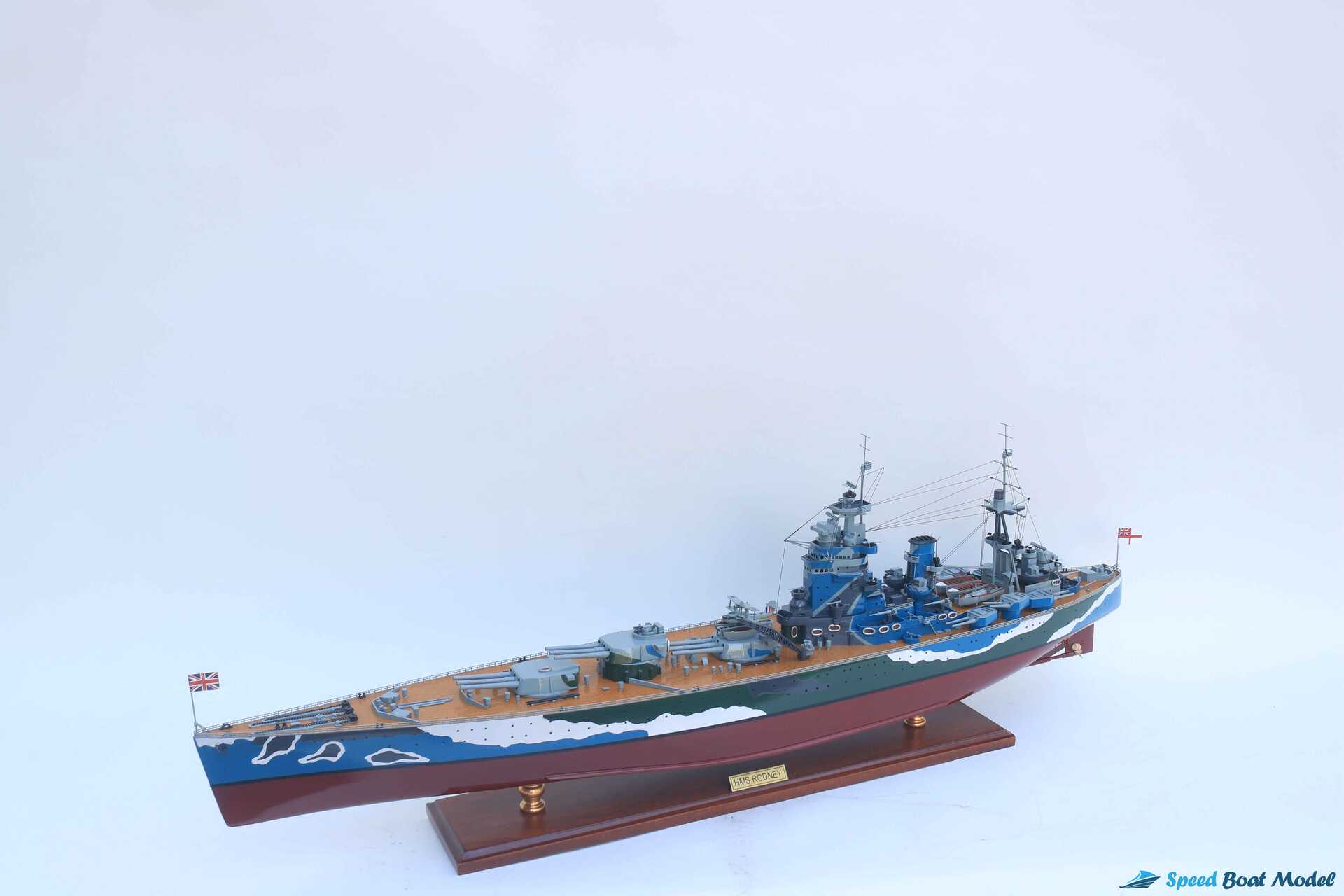 Hms Rodney Battleship Model (14) Speed Boad Model