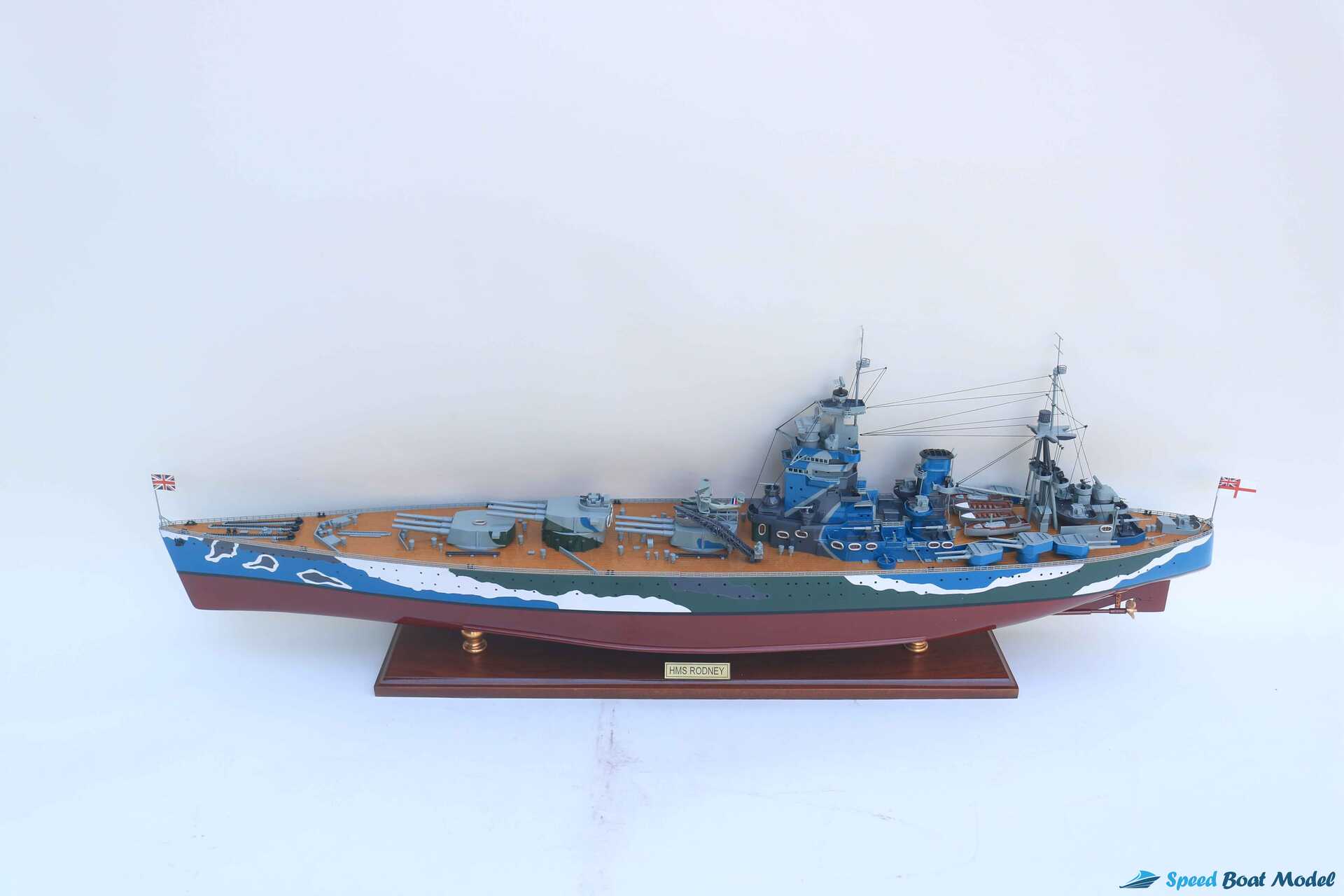 Hms Rodney Battleship Model (15) Speed Boad Model