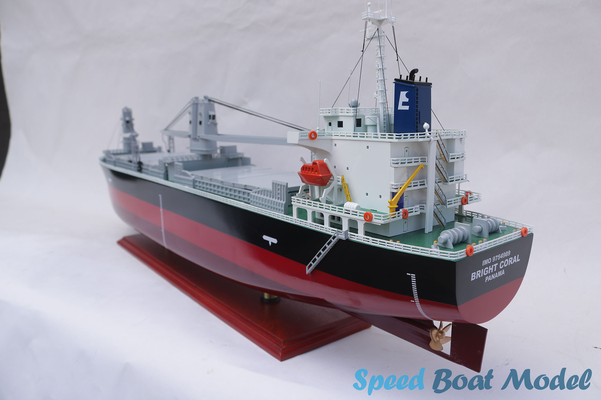Bright Coral Commercial Ship Model 39.3" 16 Bright Coral Commercial Ship Model 39.3