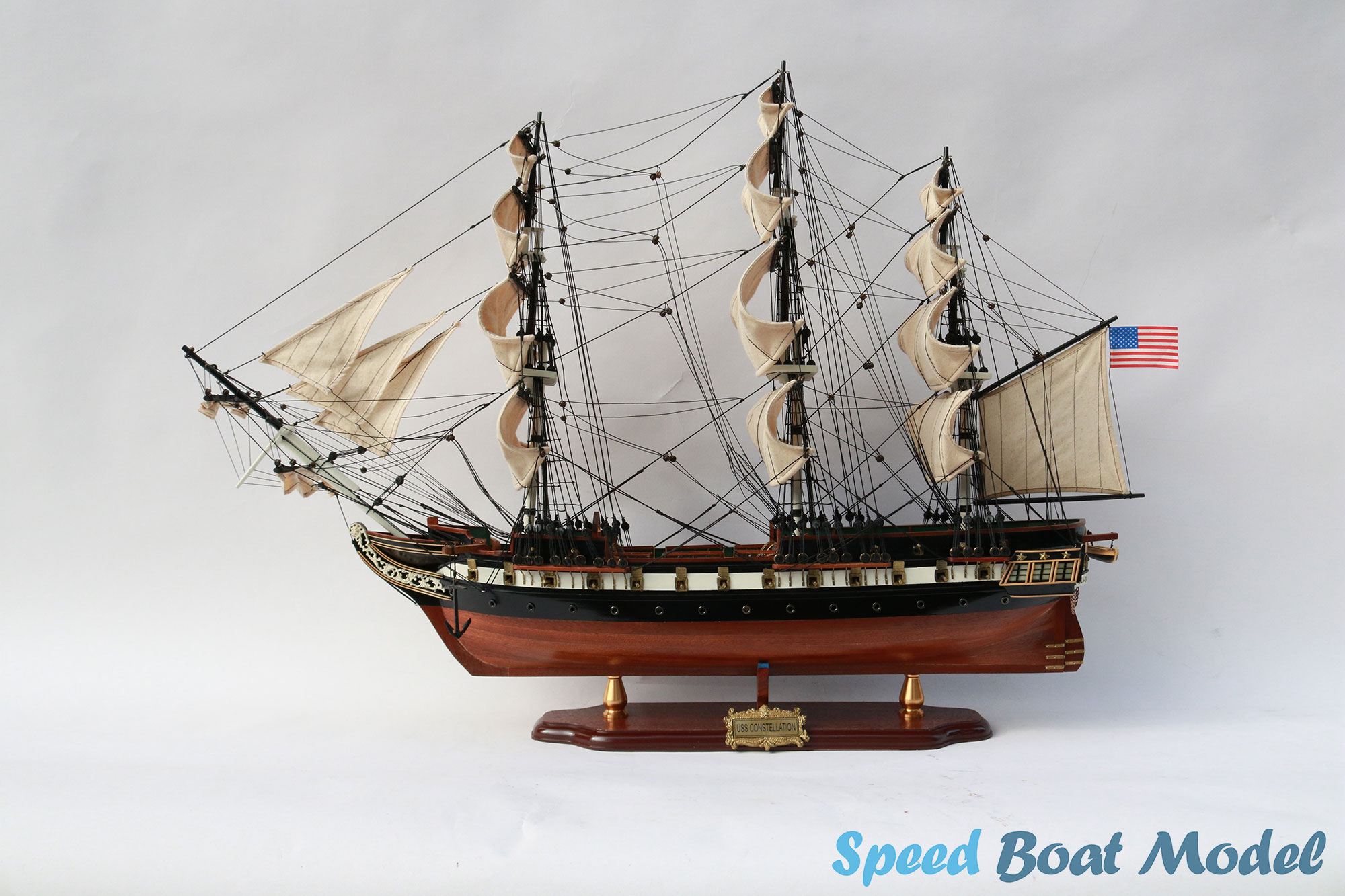 Uss Constellation Painted Tall Ship Model 31.5"
