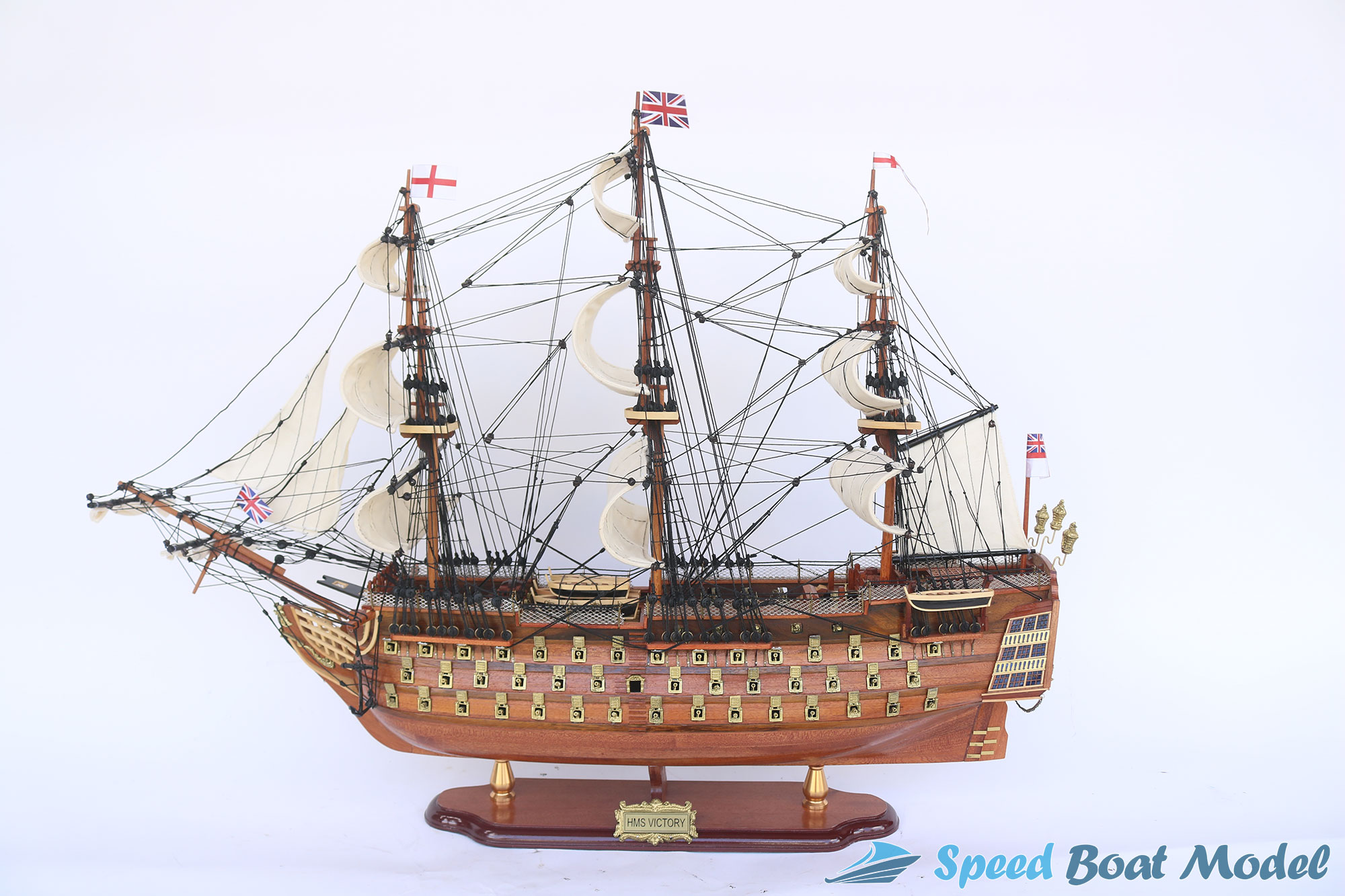 Hms Victory Detail Tall Ship Model 33.8"