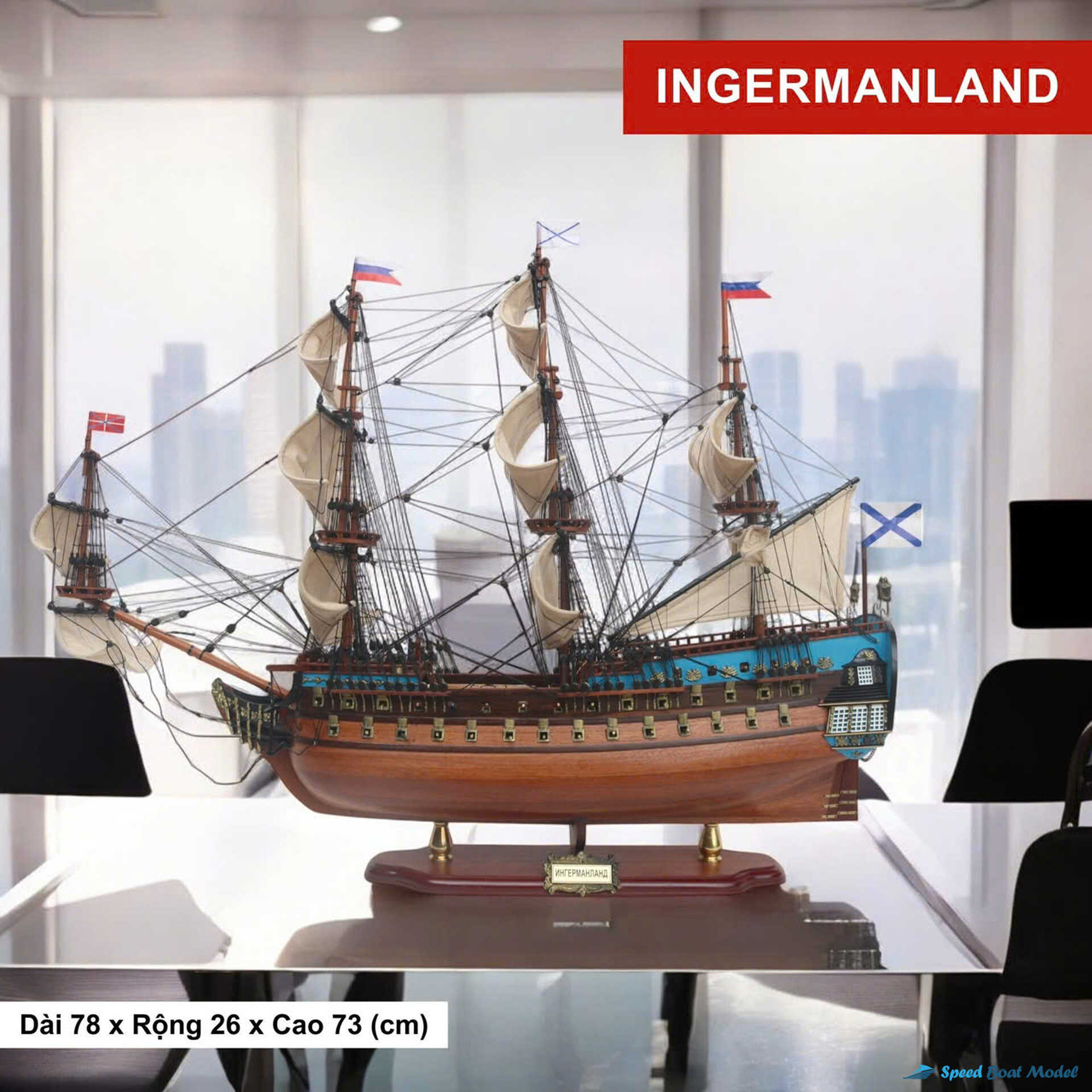 Ingermanland Tall Ship Model Speed Boad Model