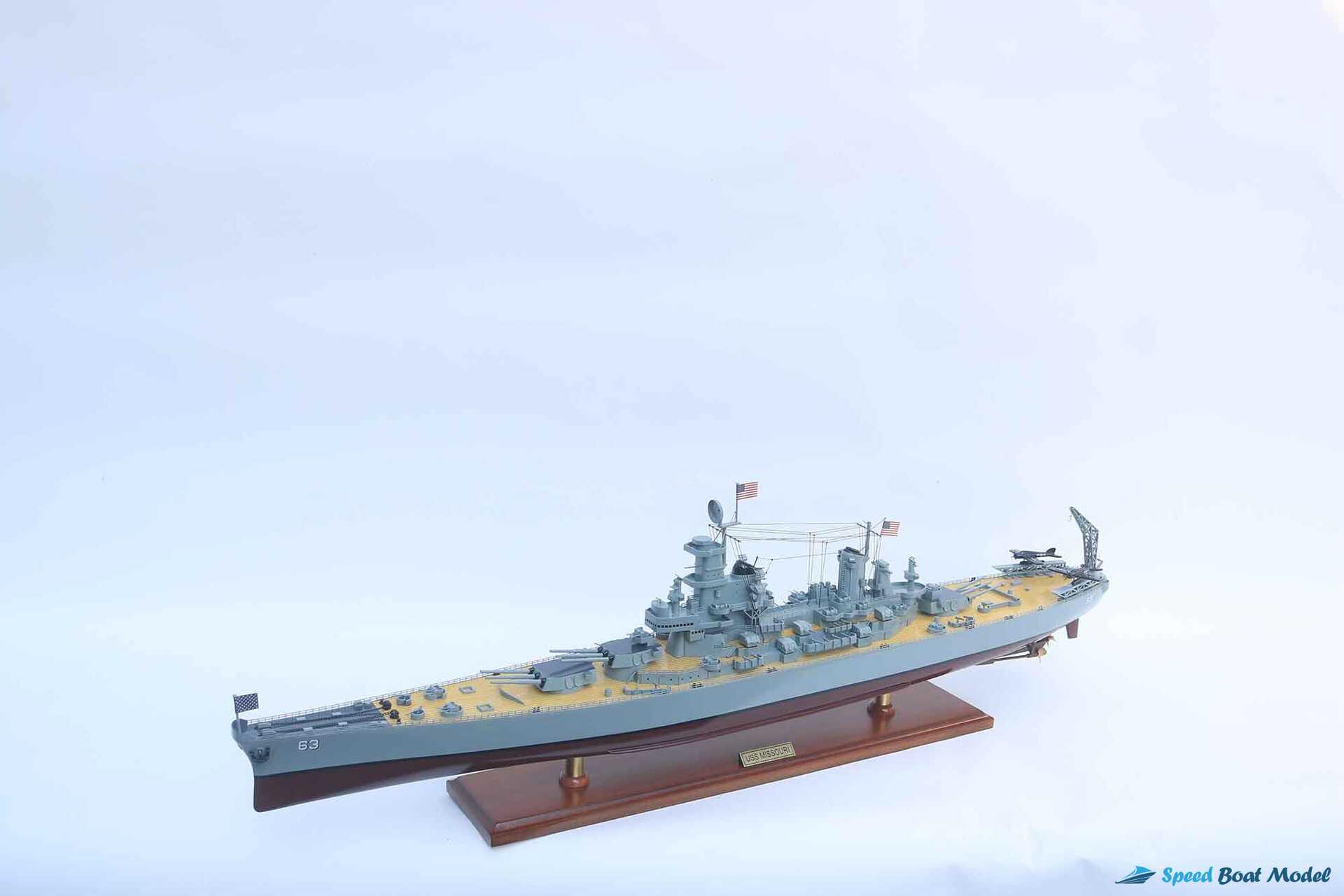 Uss Missouri Bb-63 Battleship Model (14) Speed Boad Model