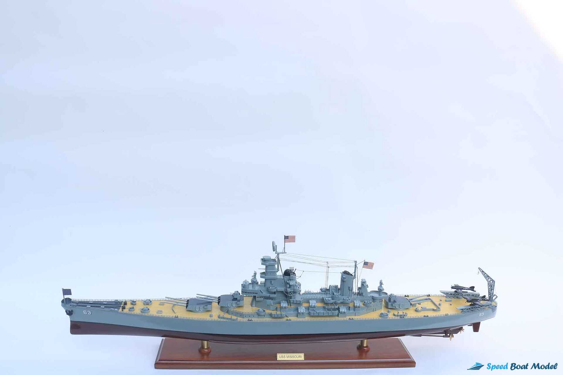 Uss Missouri Bb-63 Battleship Model 39.3″ 15 Uss Missouri Bb-63 Battleship Model (15) Speed Boad Model