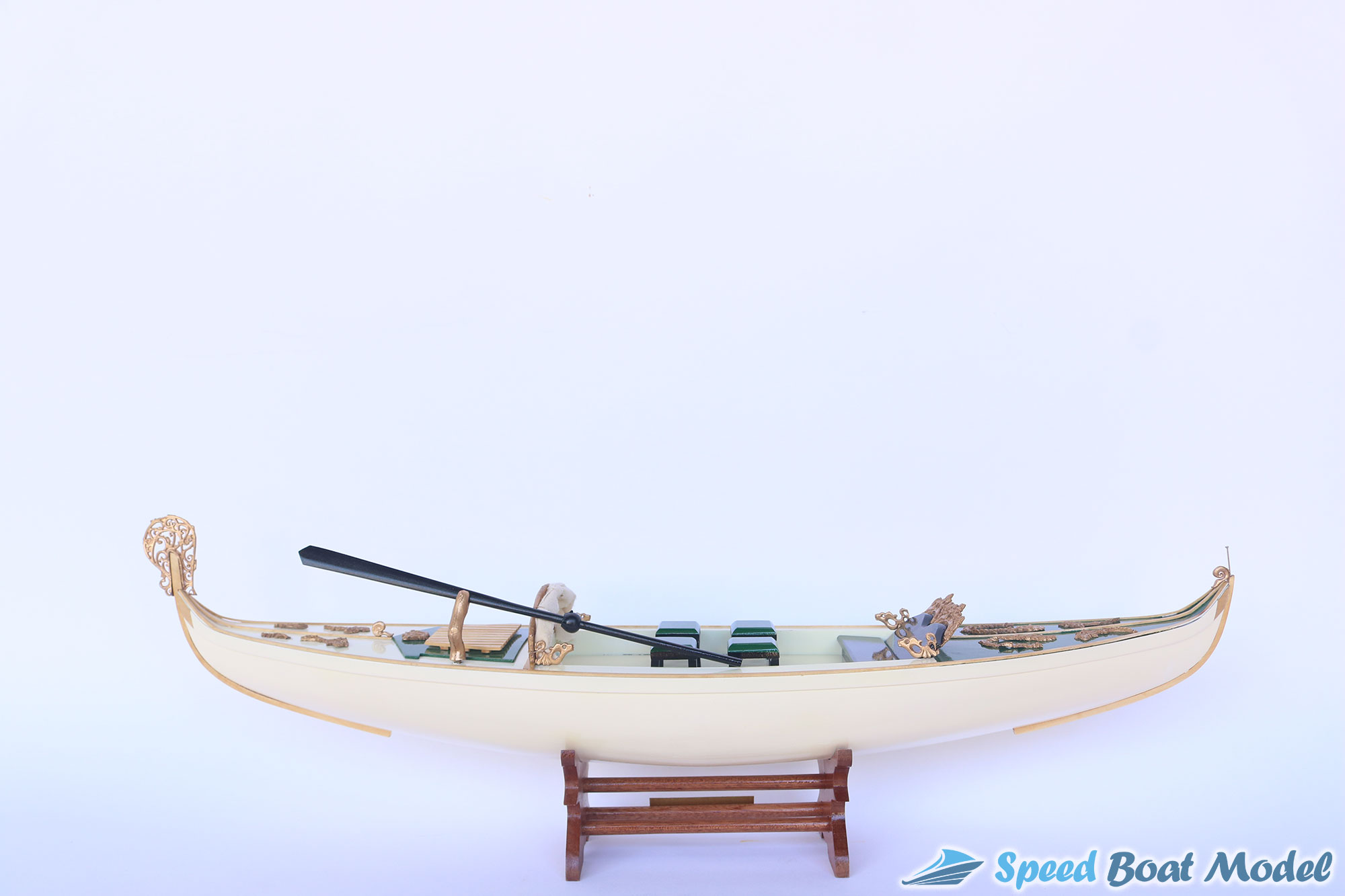 Gondola Cream Painted Boat Model