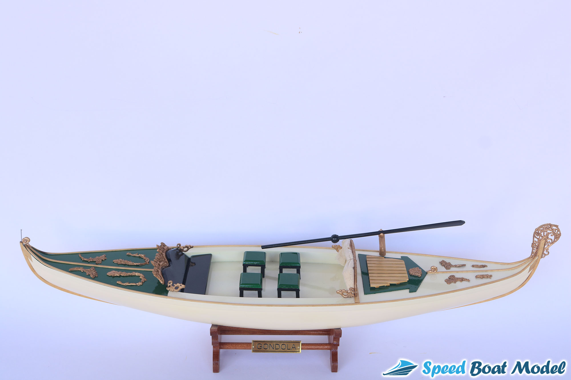 Gondola Cream Painted Boat Model 23.6"