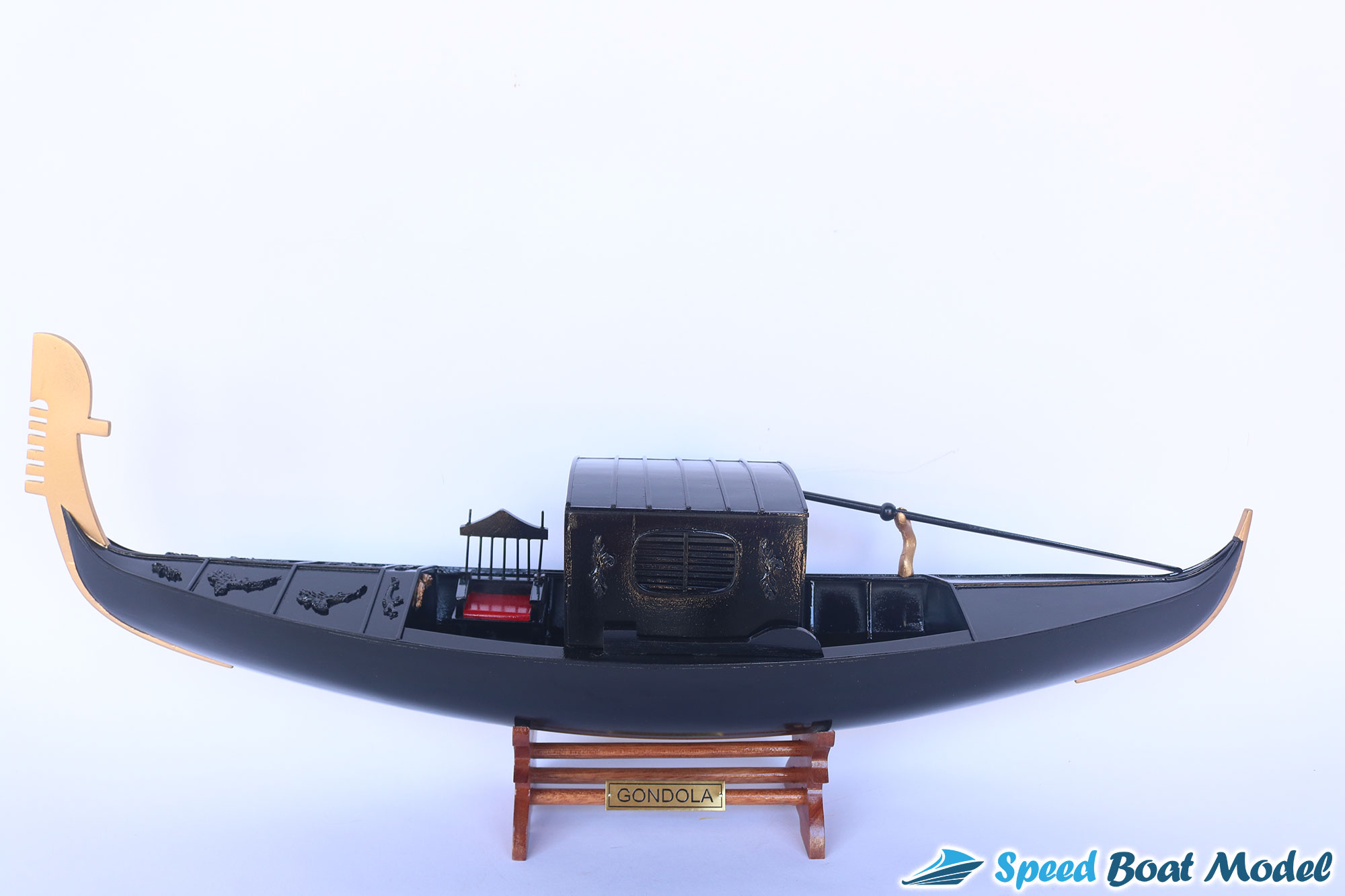 Venetian Gondola Painted With Roof Boat Model