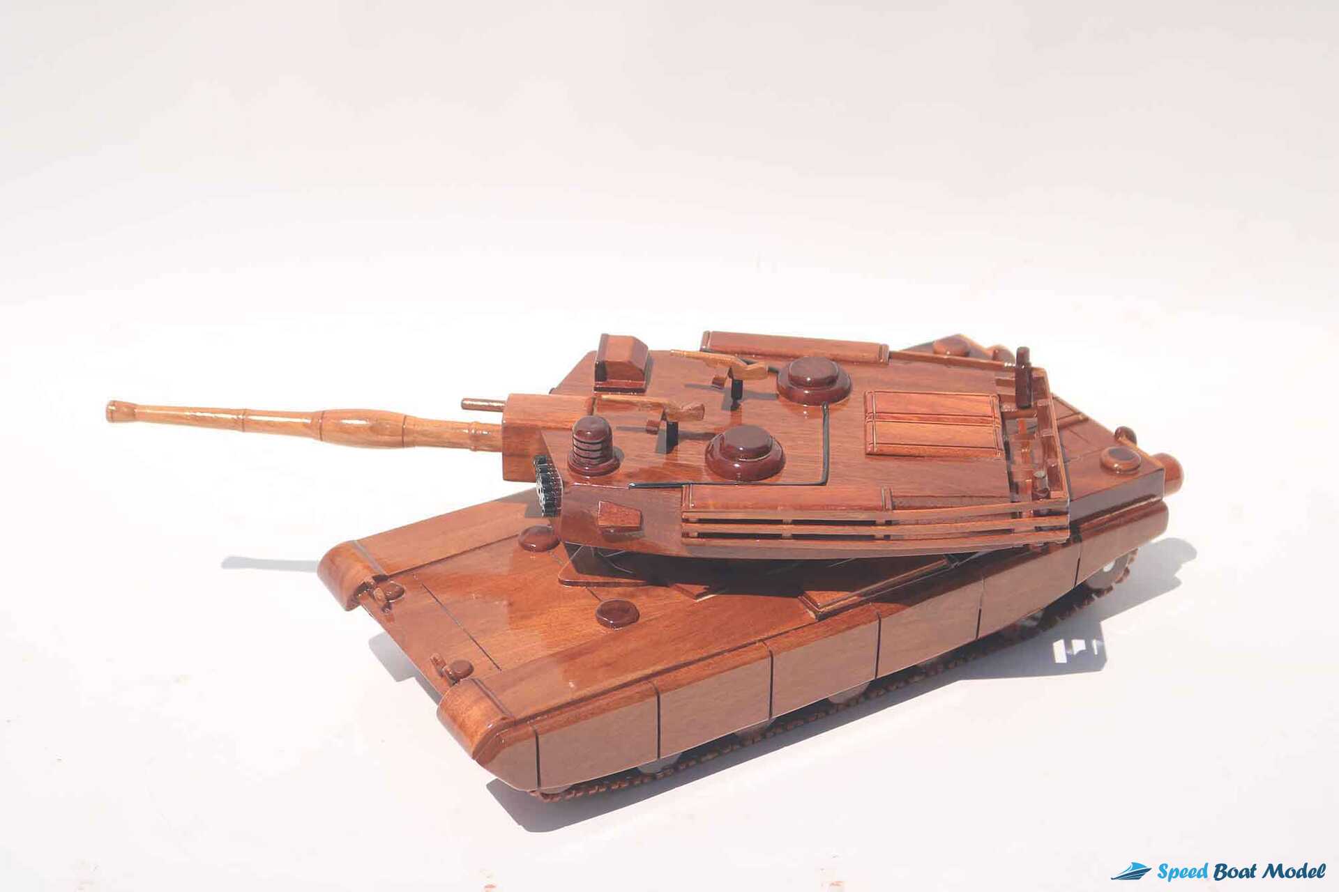 M1 Abrams Tank Mahogany Wooden Model (1) Speed Boad Model