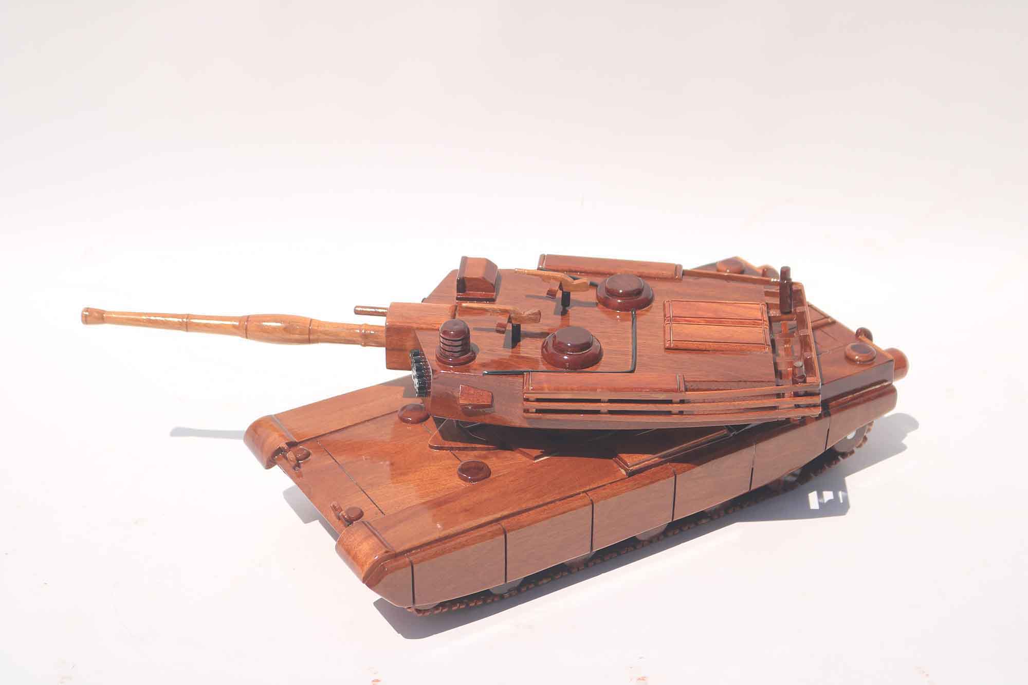 M1 Abrams Tank Mahogany Wooden Model (1) Speed Boad Model