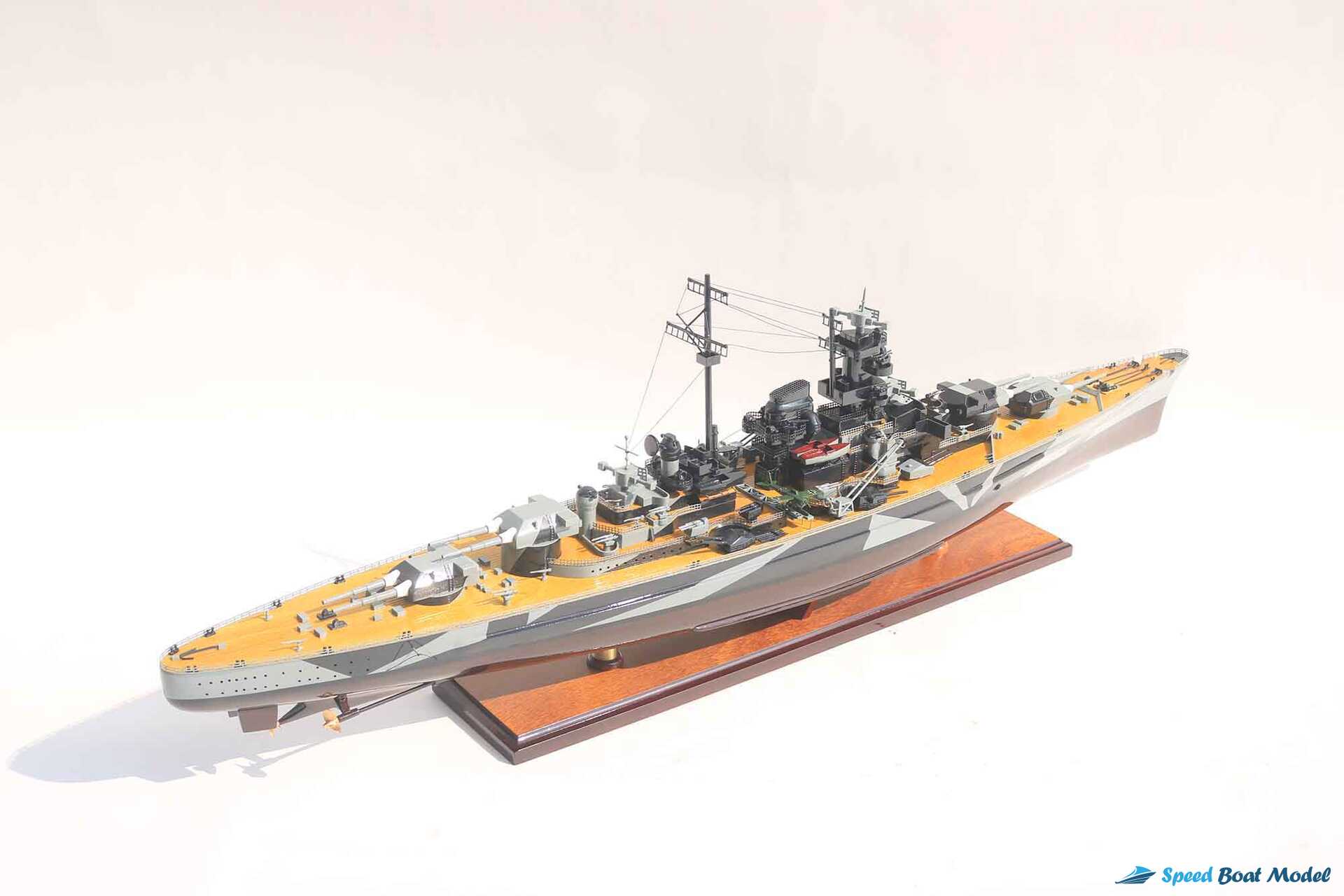 Tirpitz Camouflage Battleship Model (5) Speed Boad Model