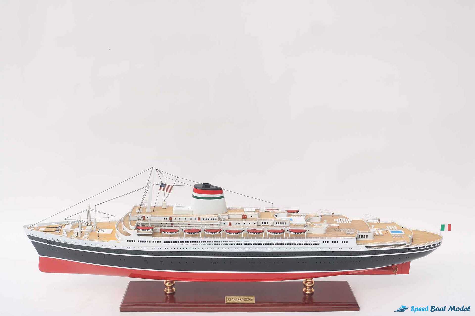 Ss Andrea Doria Ocean Liner Model 33.5" 11 Ss Andrea Doria Ocean Liner Model (10) Speed Boad Model