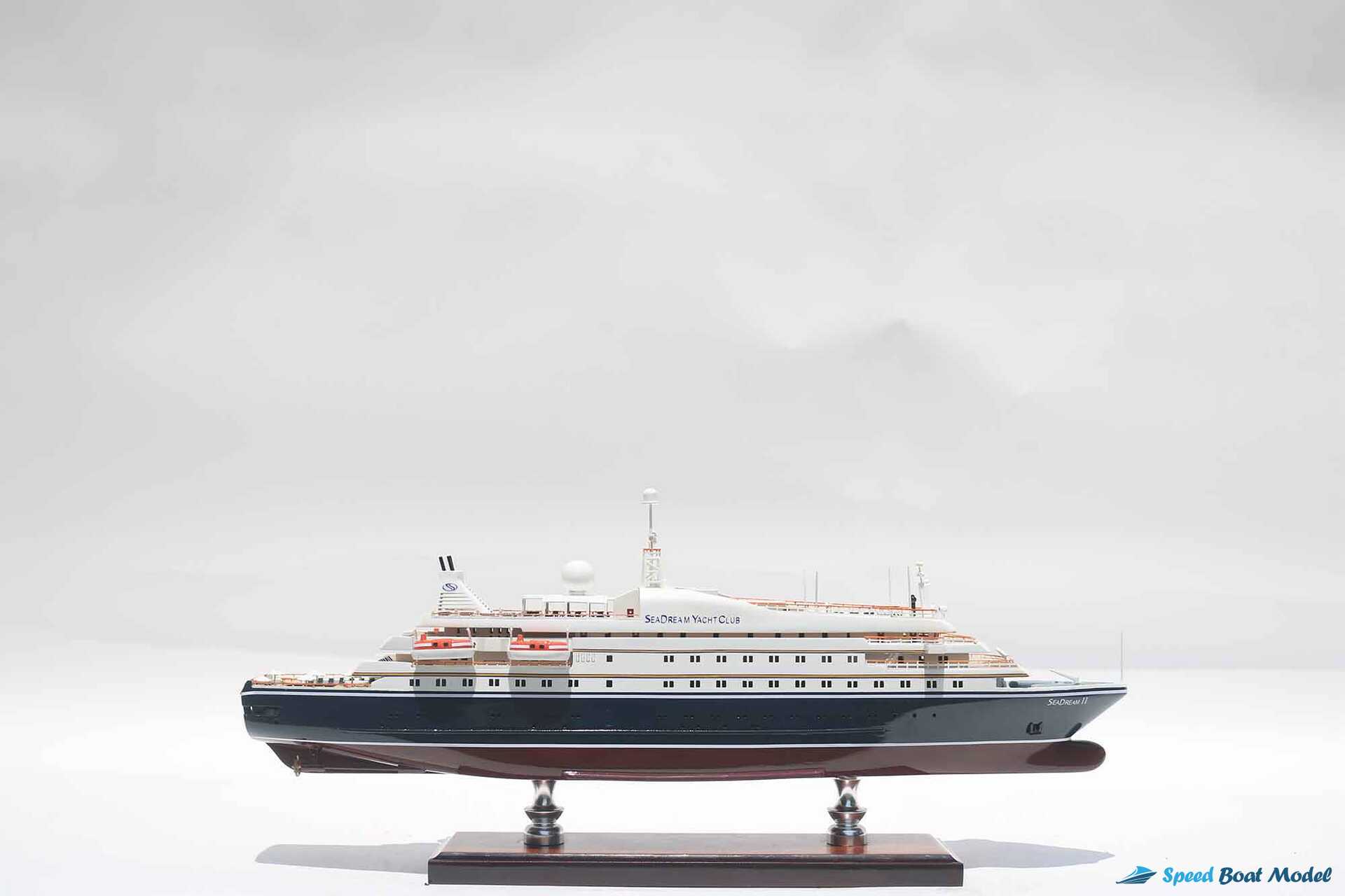 SeaDream II Cruise Ship Model 21" 12 Seadream Ii Cruise Ship Model (6) Speed Boad Model