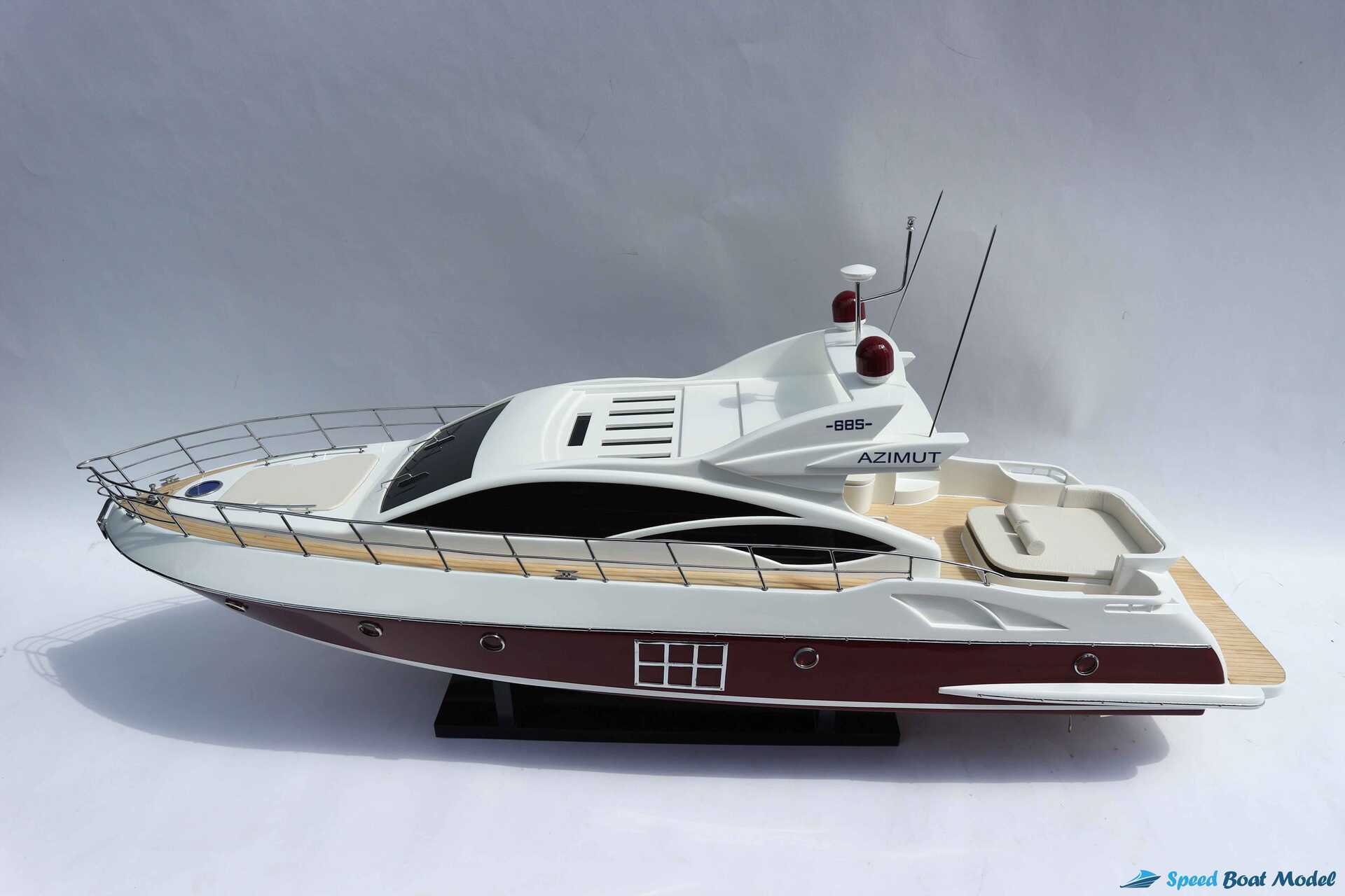Azimut 68S Red Motor Yatch Model 34.4" 9 Azimut 68s Red Motor Yatch Model (9) Speed Boad Model