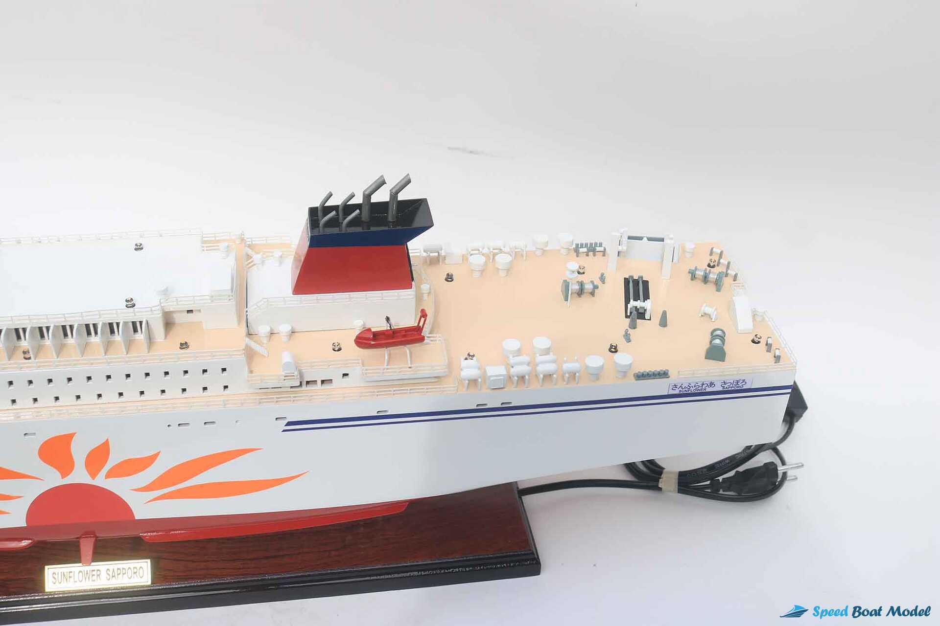 Sunflower Sapporo Ferry Boat Model With Light (18) Speed Boad Model Sunflower Sapporo Ferry Boat Model With Light (18) Speed Boad Model