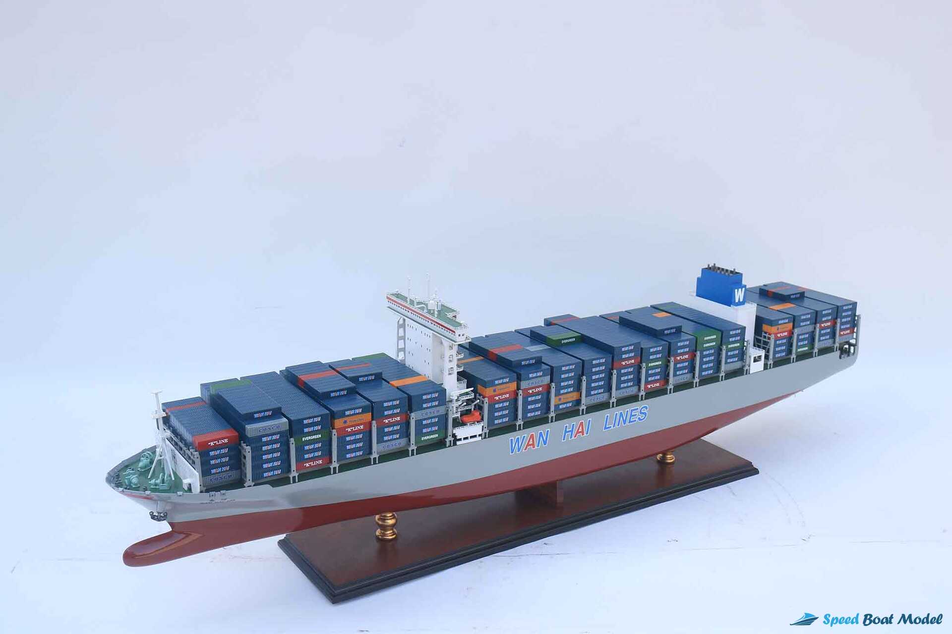 Wan Hai A03 Container Ship Model (11) Speed Boad Model