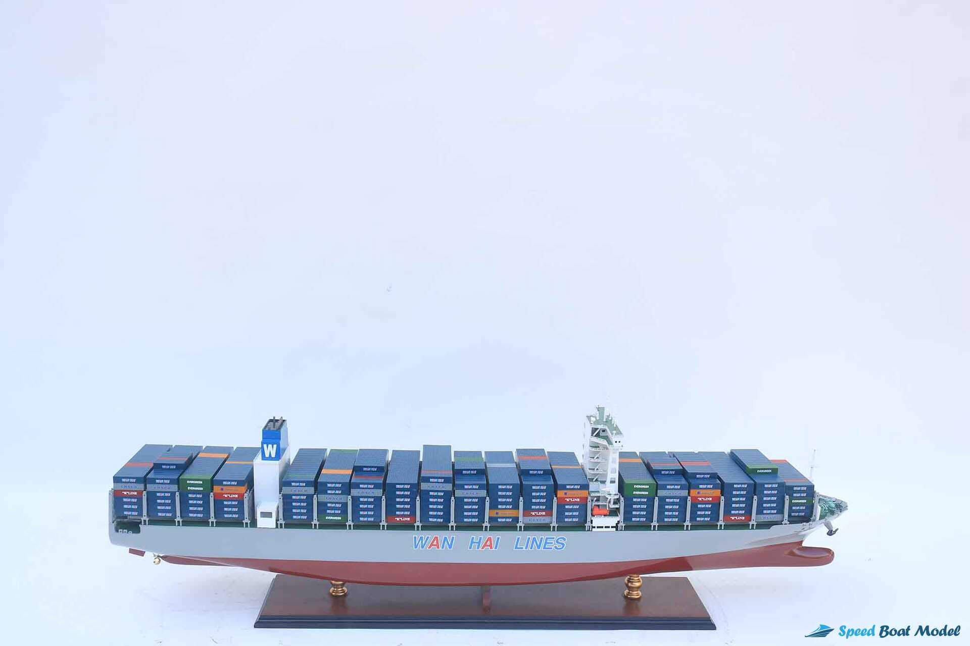 Wan Hai A03 Container Ship Model 39.3" 16 Wan Hai A03 Container Ship Model (6) Speed Boad Model