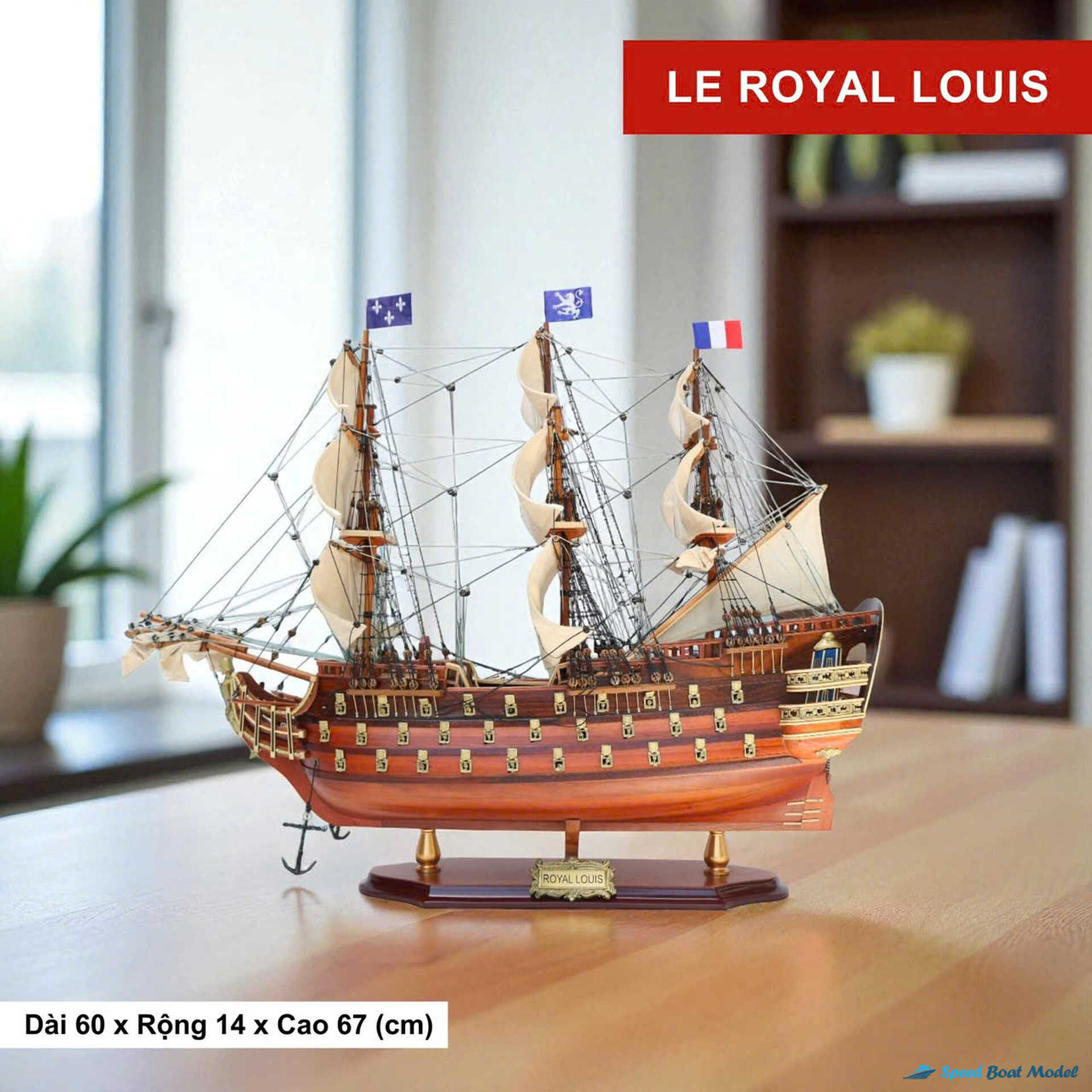 Le Royal Louis – Wooden Ships Of The French Royal Navy Speed Boad Model