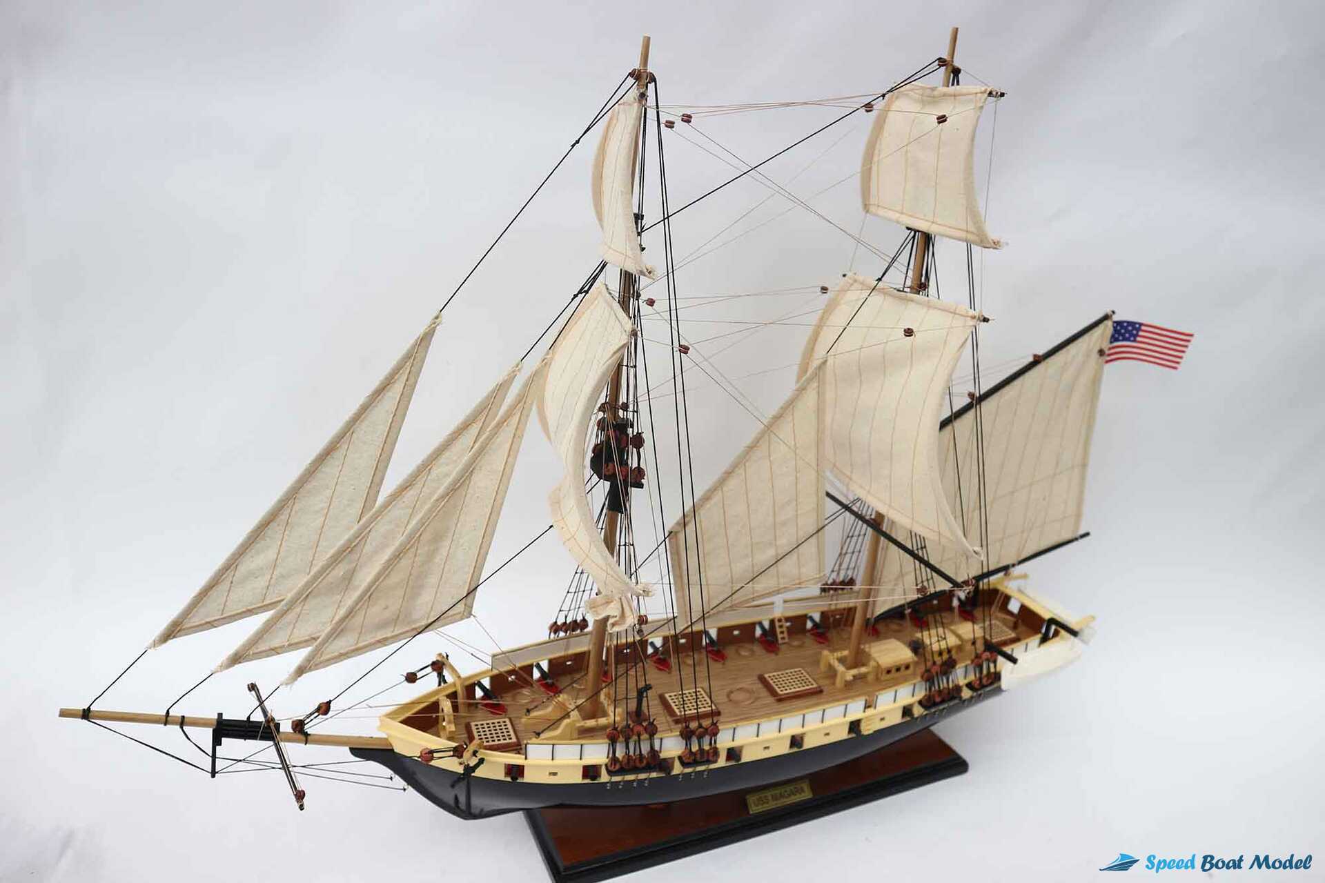 Uss Brig Niagara Sailing Vessel Model (10) Speed Boad Model