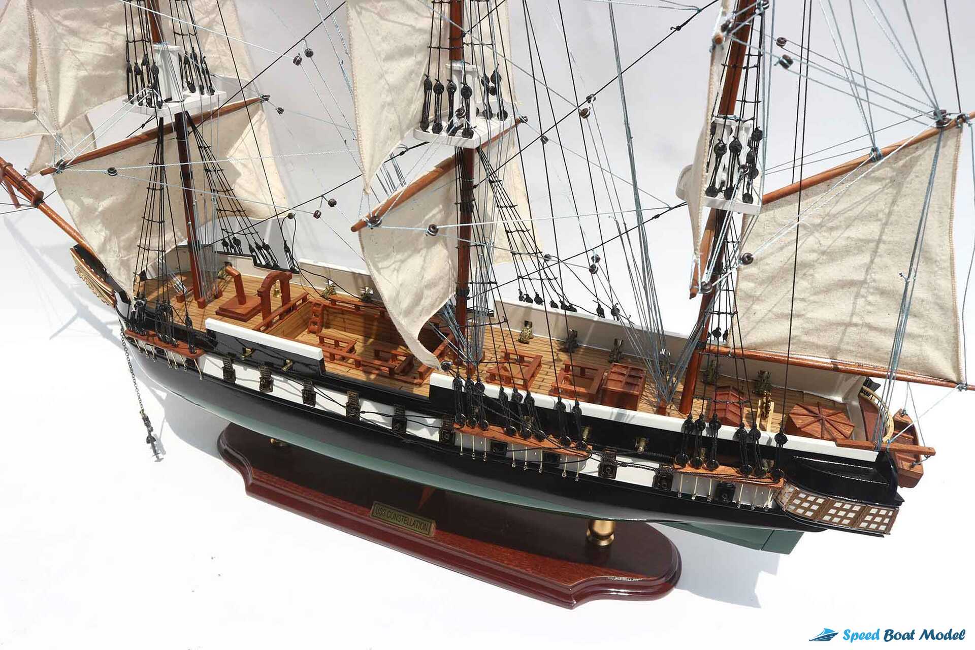 Uss Constellation Painted Ship Model – Painted Green (1) Speed Boad Model Uss Constellation Painted Ship Model – Painted Green (1) Speed Boad Model