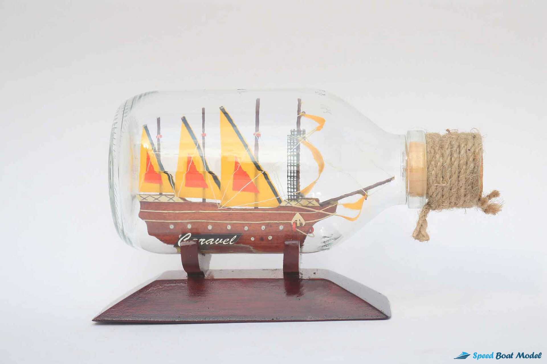 Caravel Ship In Bottle (7) Speed Boad Model