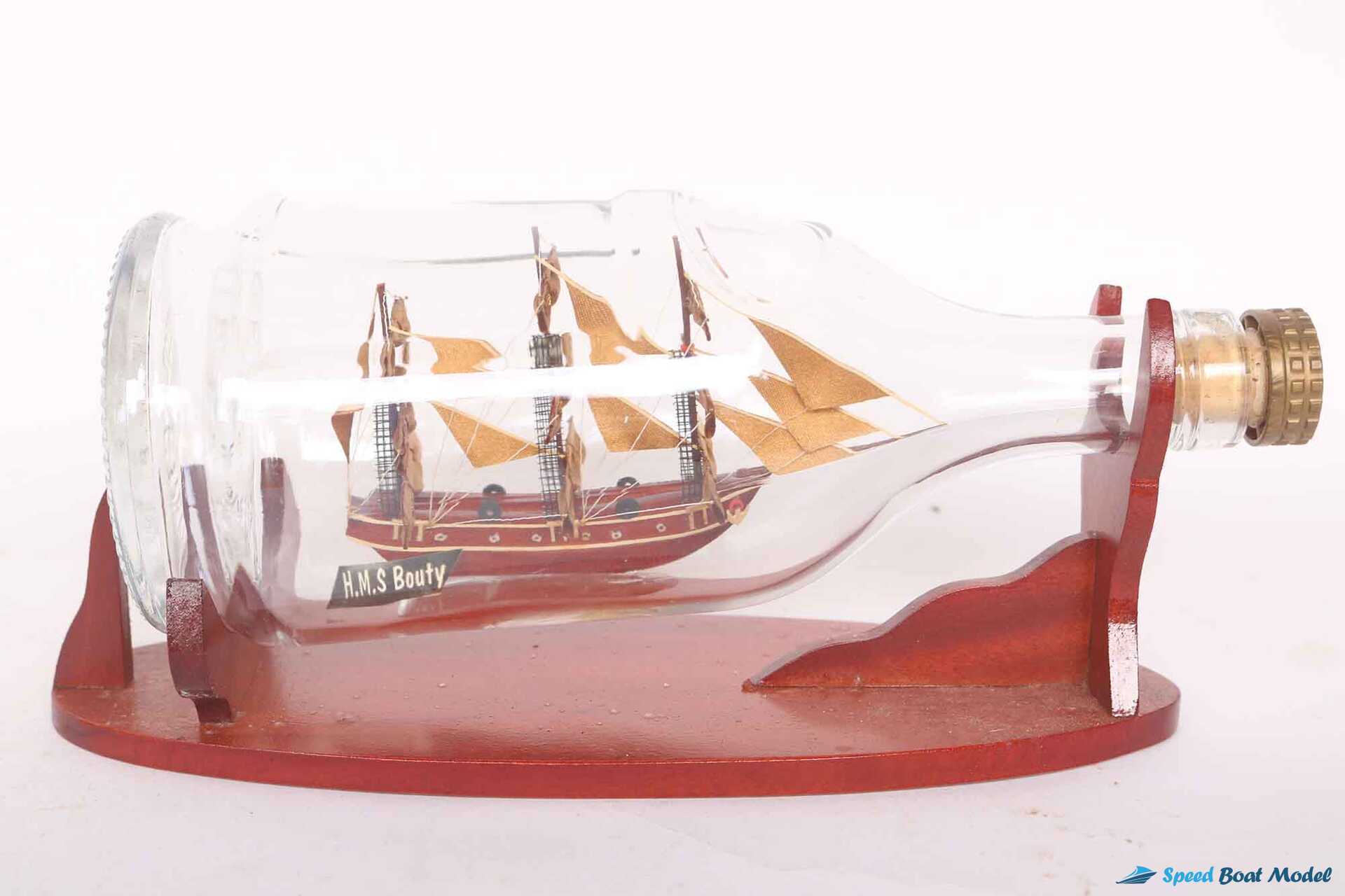 Hms Bounty Ship In Bottle (1) Speed Boad Model