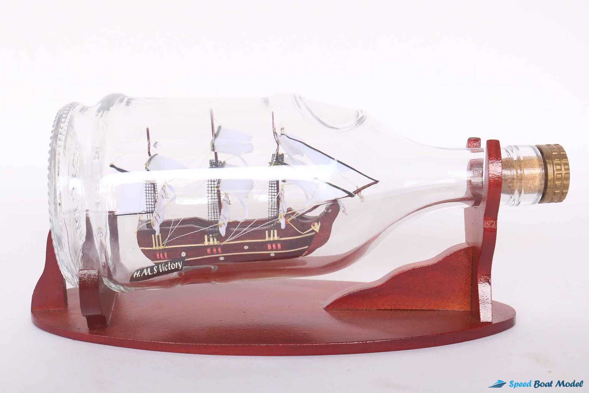 Hms Victory Ship In Bottle (5) Speed Boad Model
