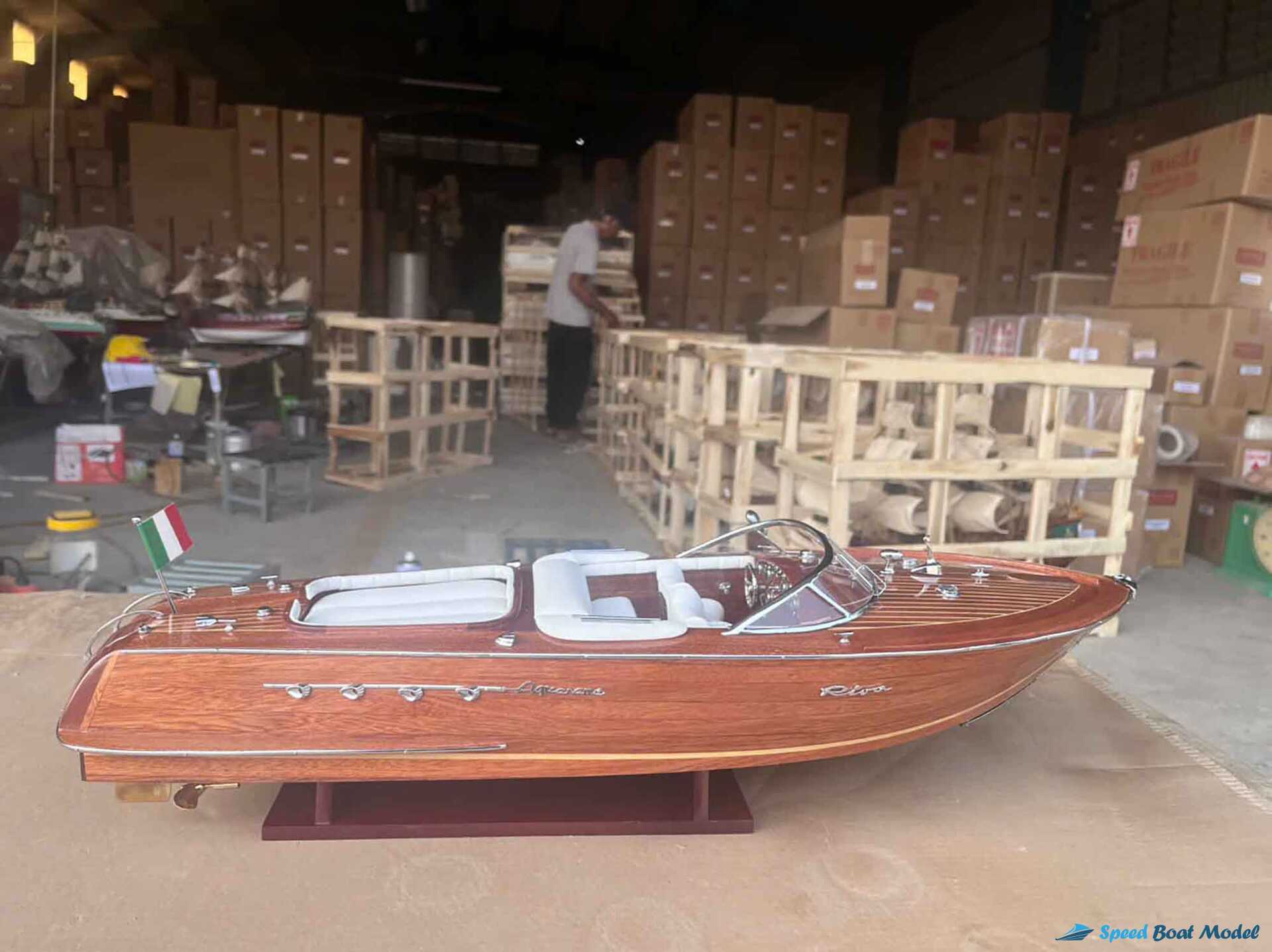 Riva Aquarama Wood Finished - White Chair Boat Model 26.3" 11 Riva Aquarama Wood Finished – White Chair Boat Model (1) Speed Boad Model