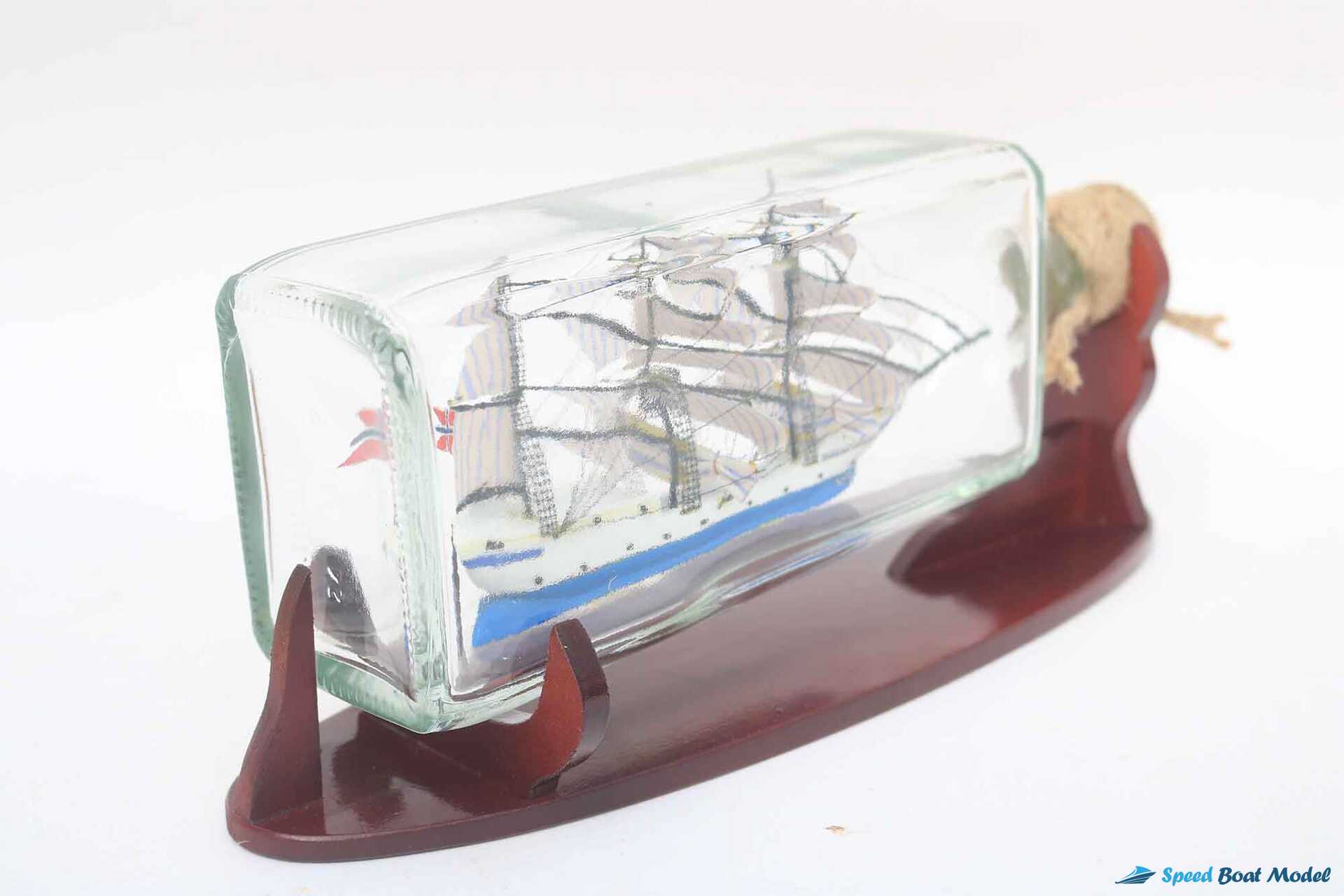 Statsraat Lehmkuhl Ship In Bottle (1) Speed Boad Model Statsraat Lehmkuhl Ship In Bottle (1) Speed Boad Model