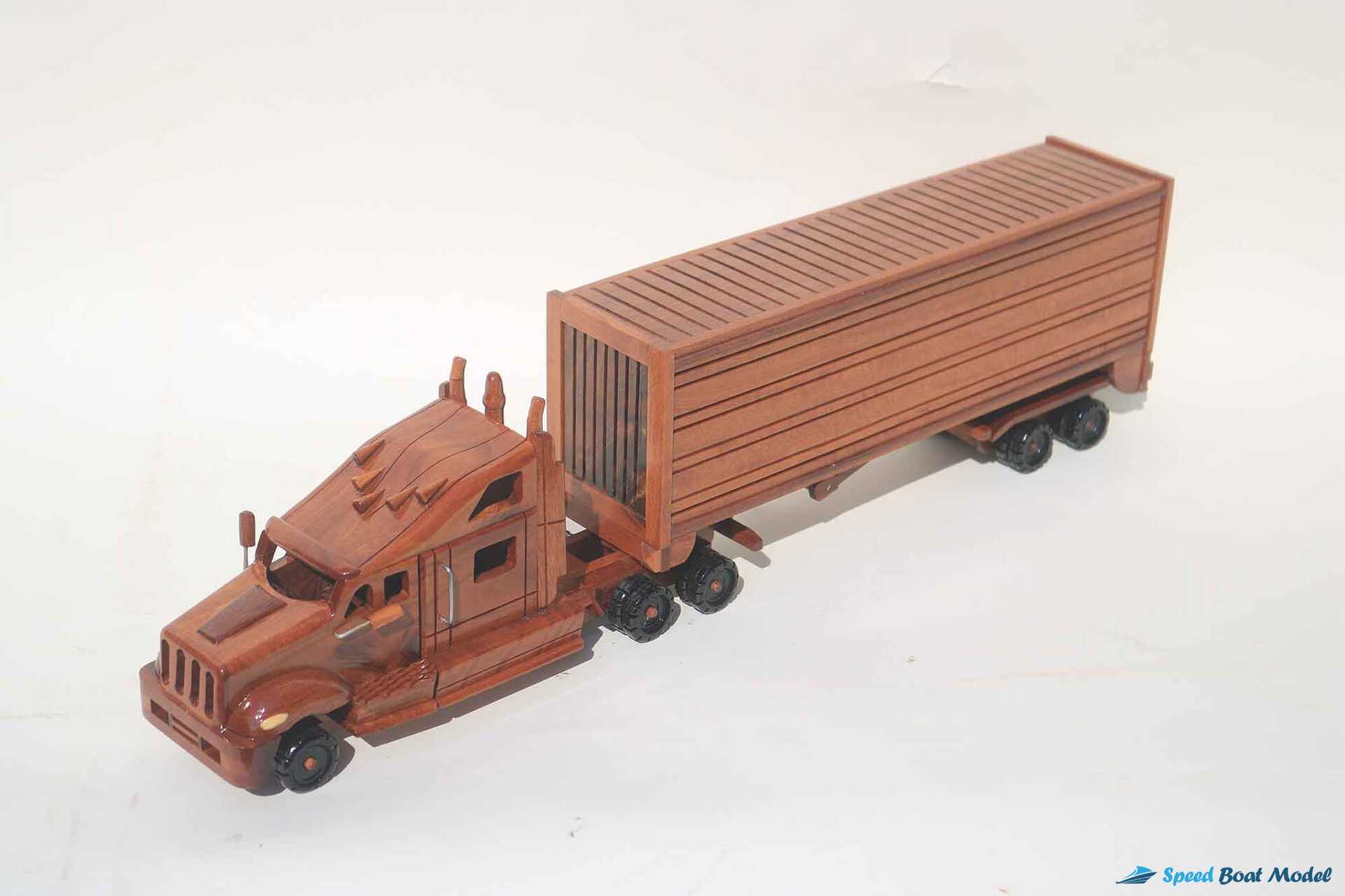 Container – Tractor Trailer Wooden Model 23 (11) Speed Boad Model