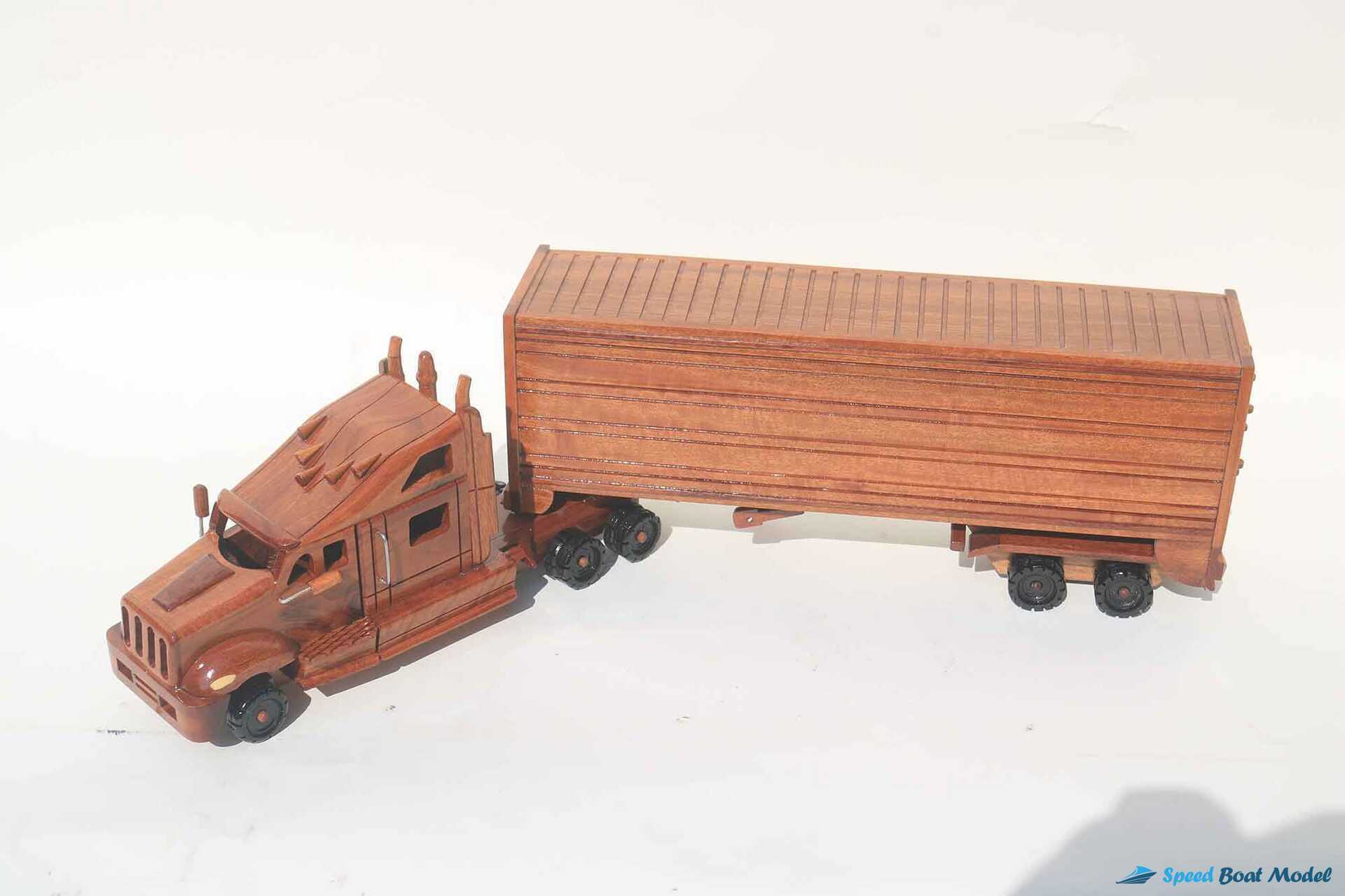 Container – Tractor Trailer Wooden Model 23 (8) Speed Boad Model Container – Tractor Trailer Wooden Model 23 (8) Speed Boad Model